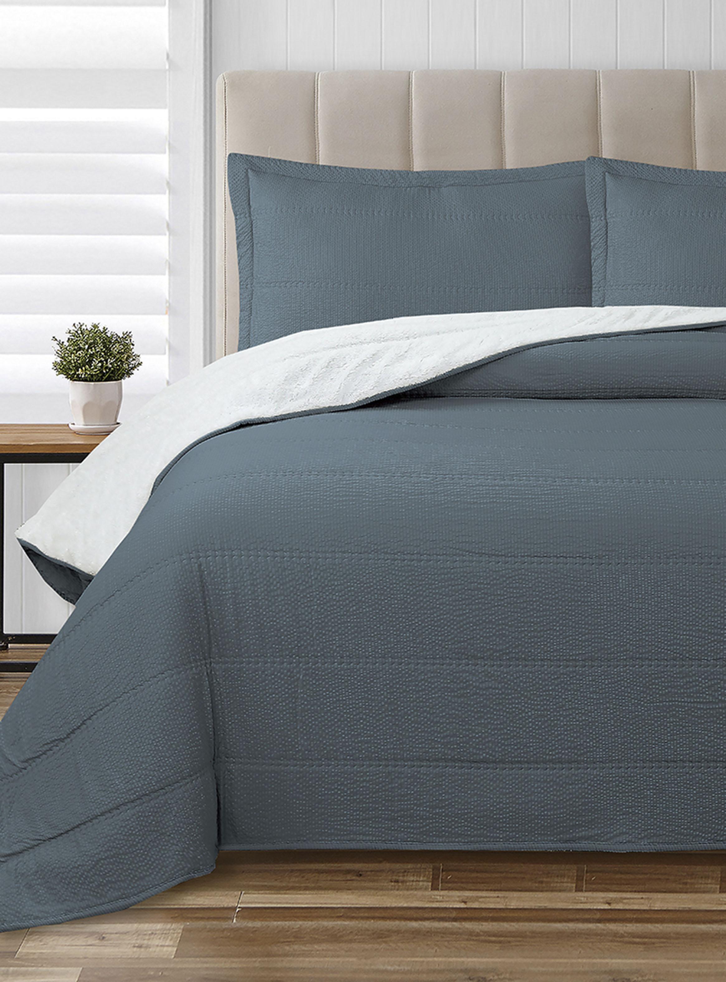 Quilt Sherpa 1.5 Plazas Vl Dobby Azul-0