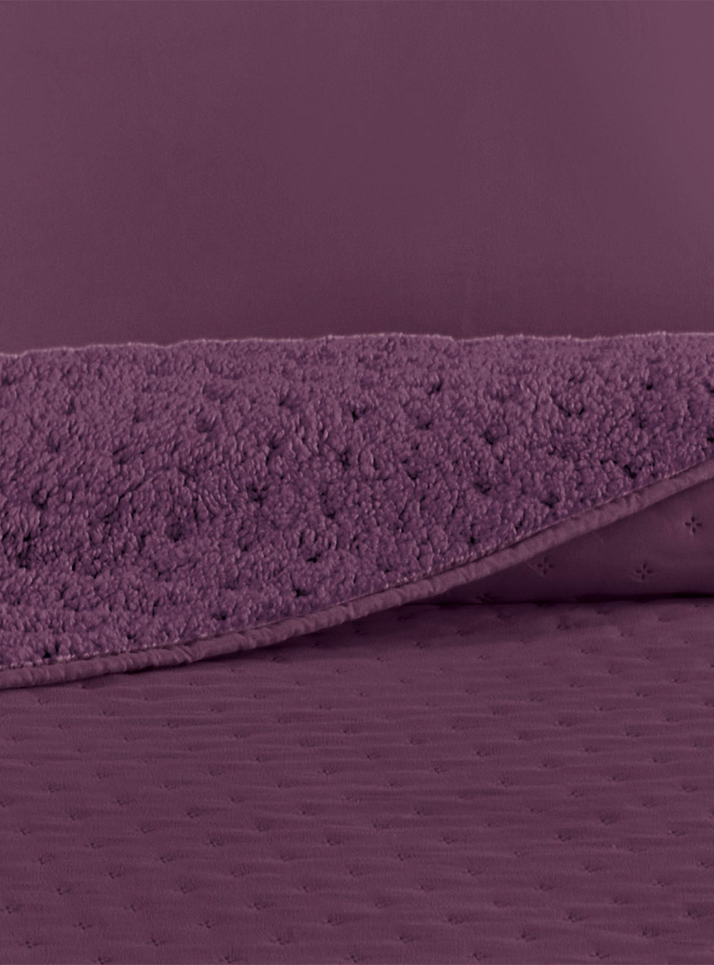 Quilt Sherpa King Roma Burdeo-1