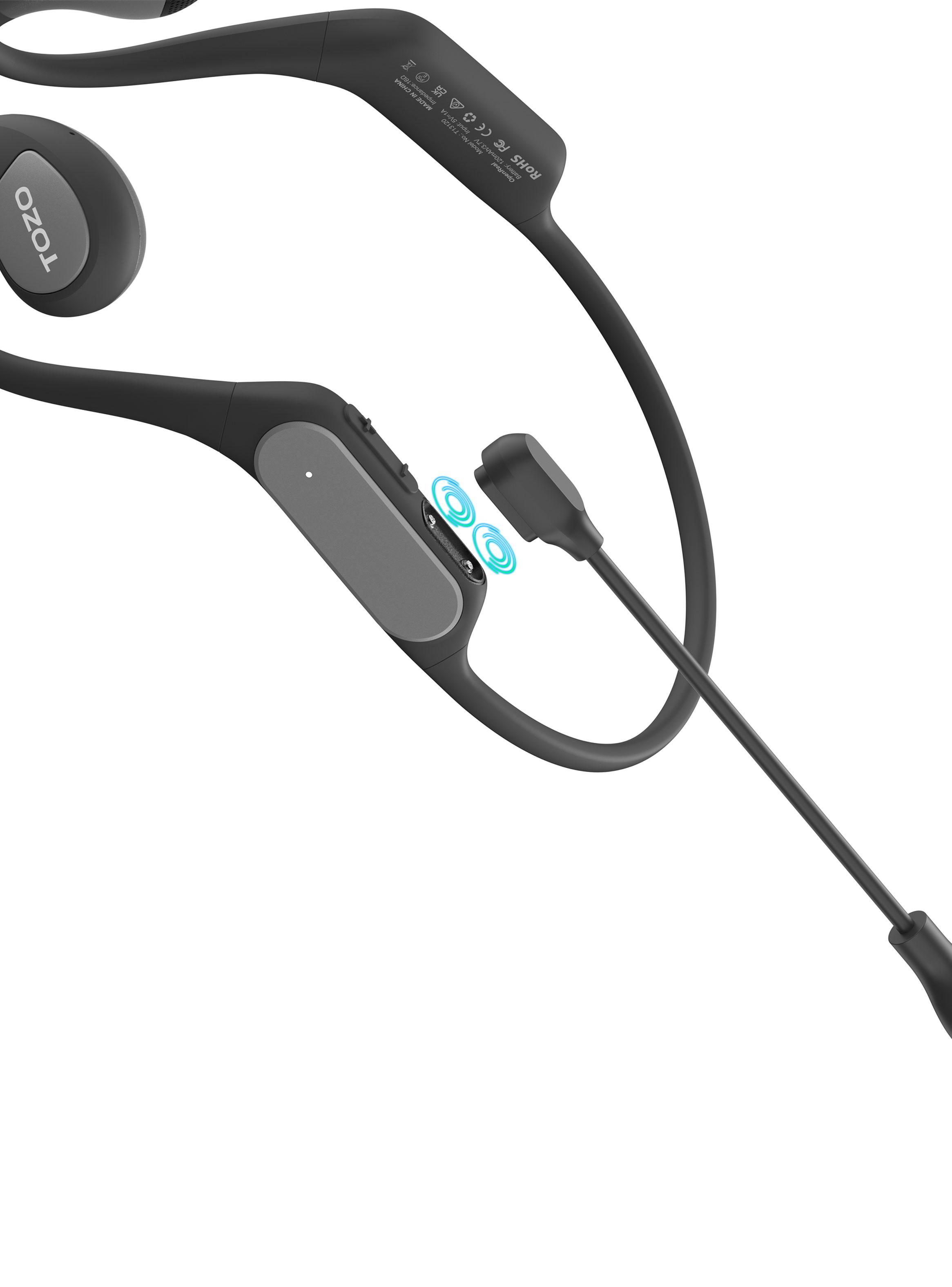 Audífonos Bluetooth Tozo Open Real Deportivo Negro-2
