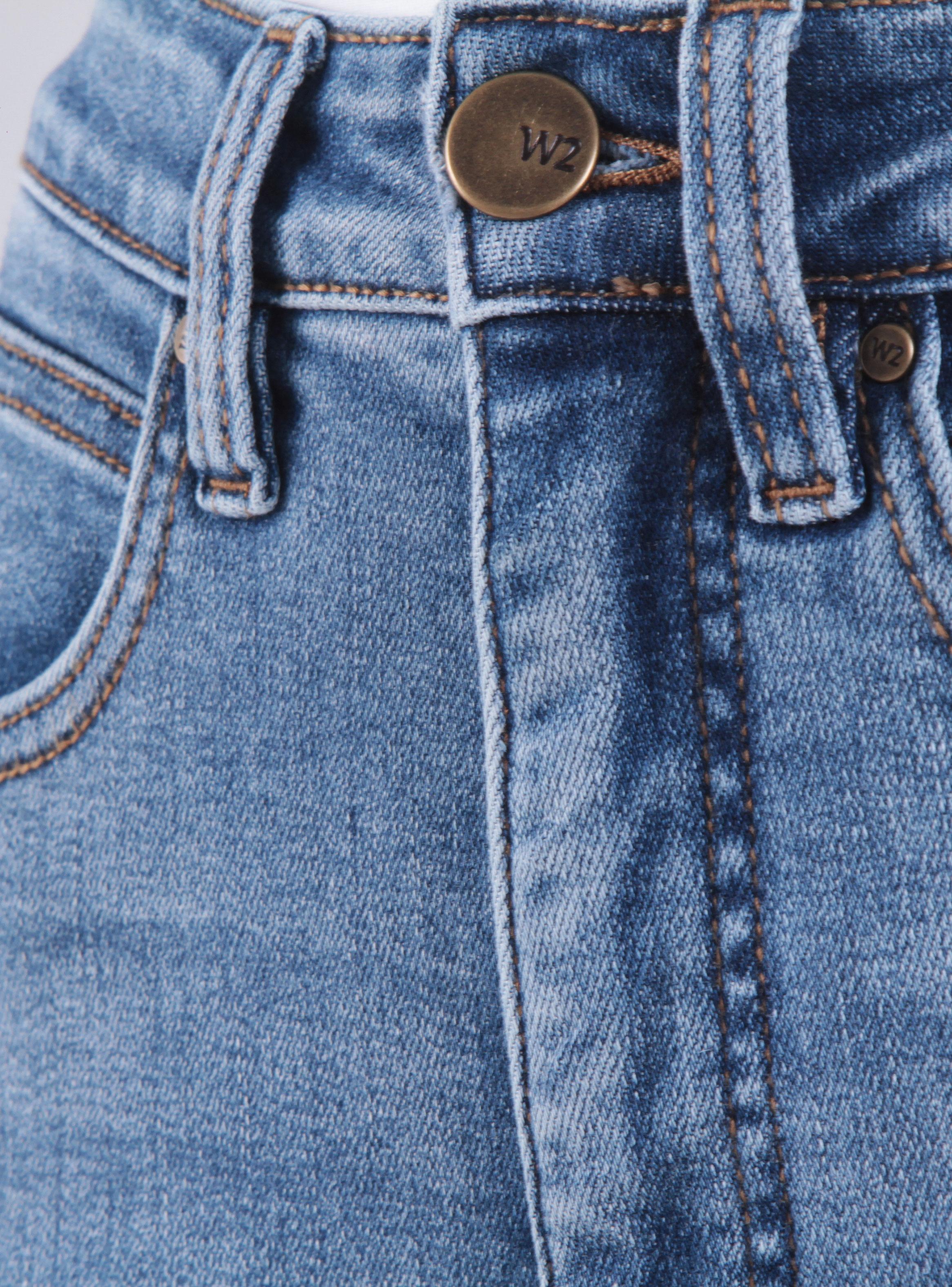 Jeans Recto Tiro Alto Botón 2548-2