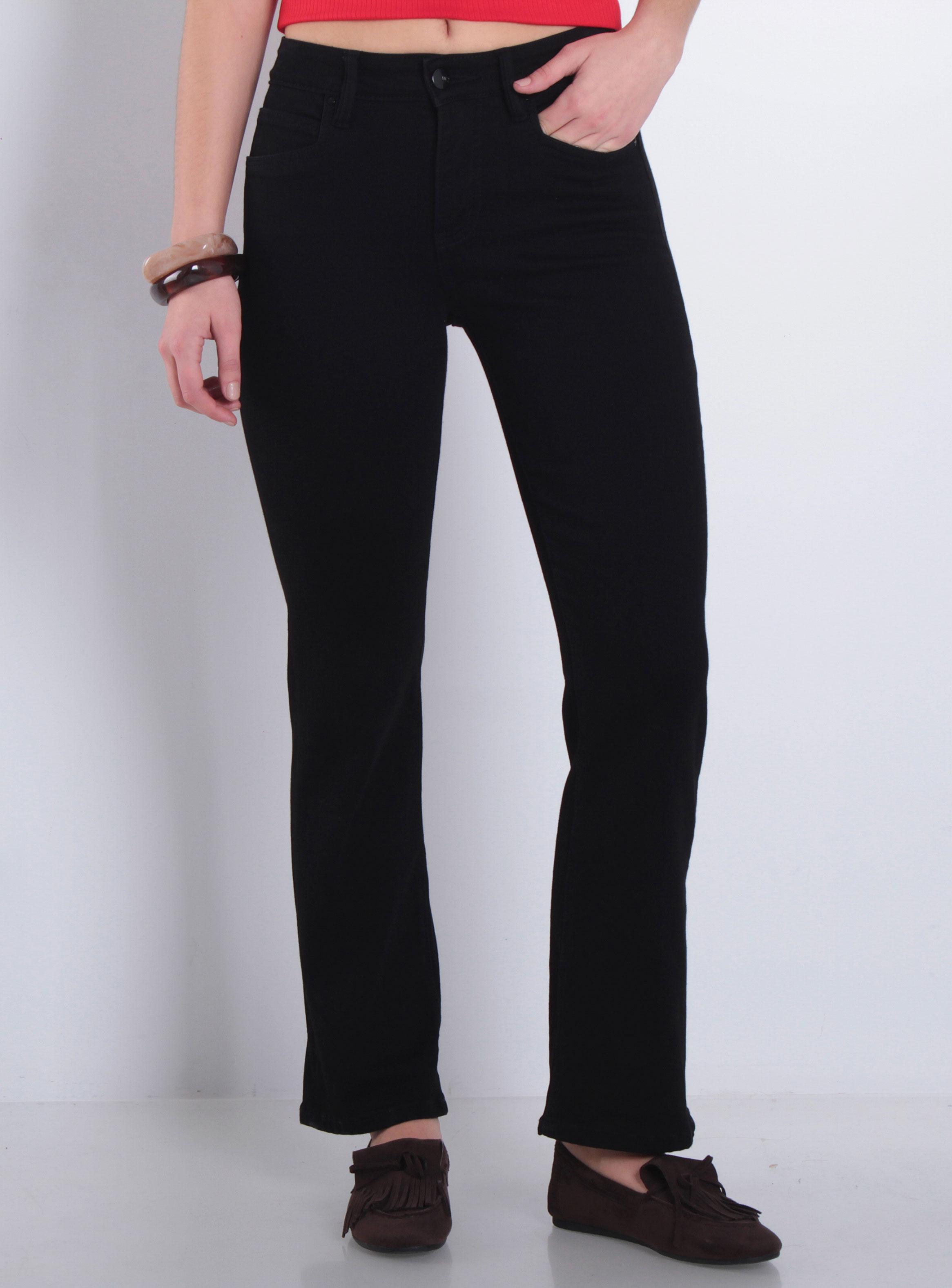 Jeans Recto Tiro Alto Pretina Básica 1 Botón-0