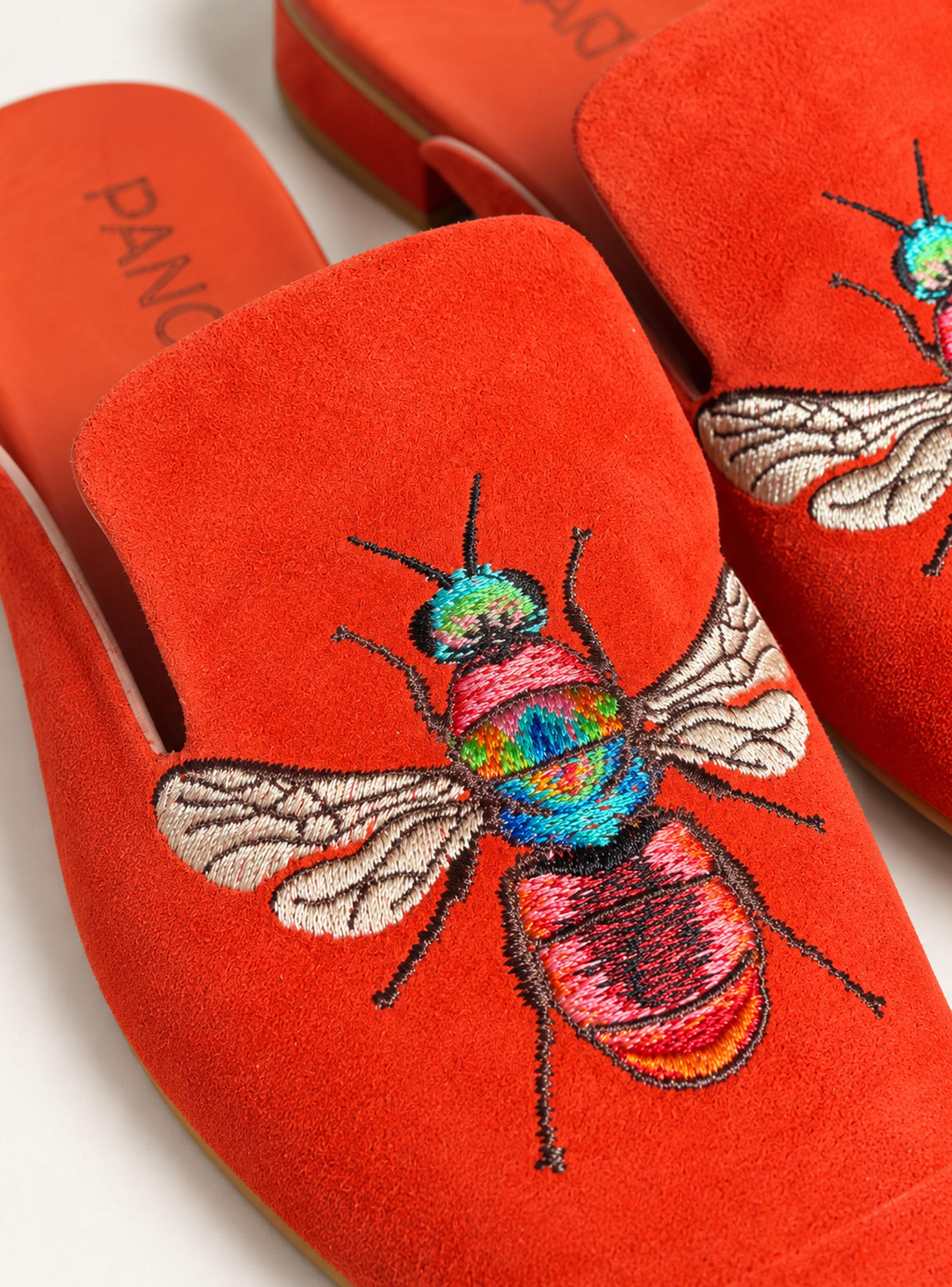 Babucha Gamuza Mosca Colores Bordado Mujer-5