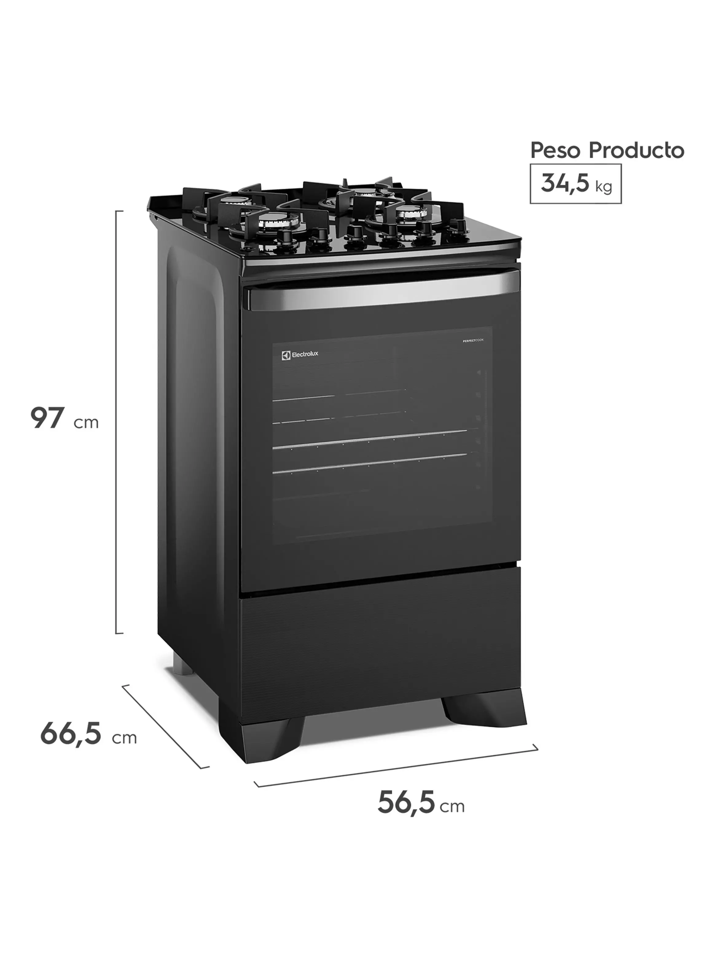 Cocina a Gas 4 Quemadores F4EPB-2