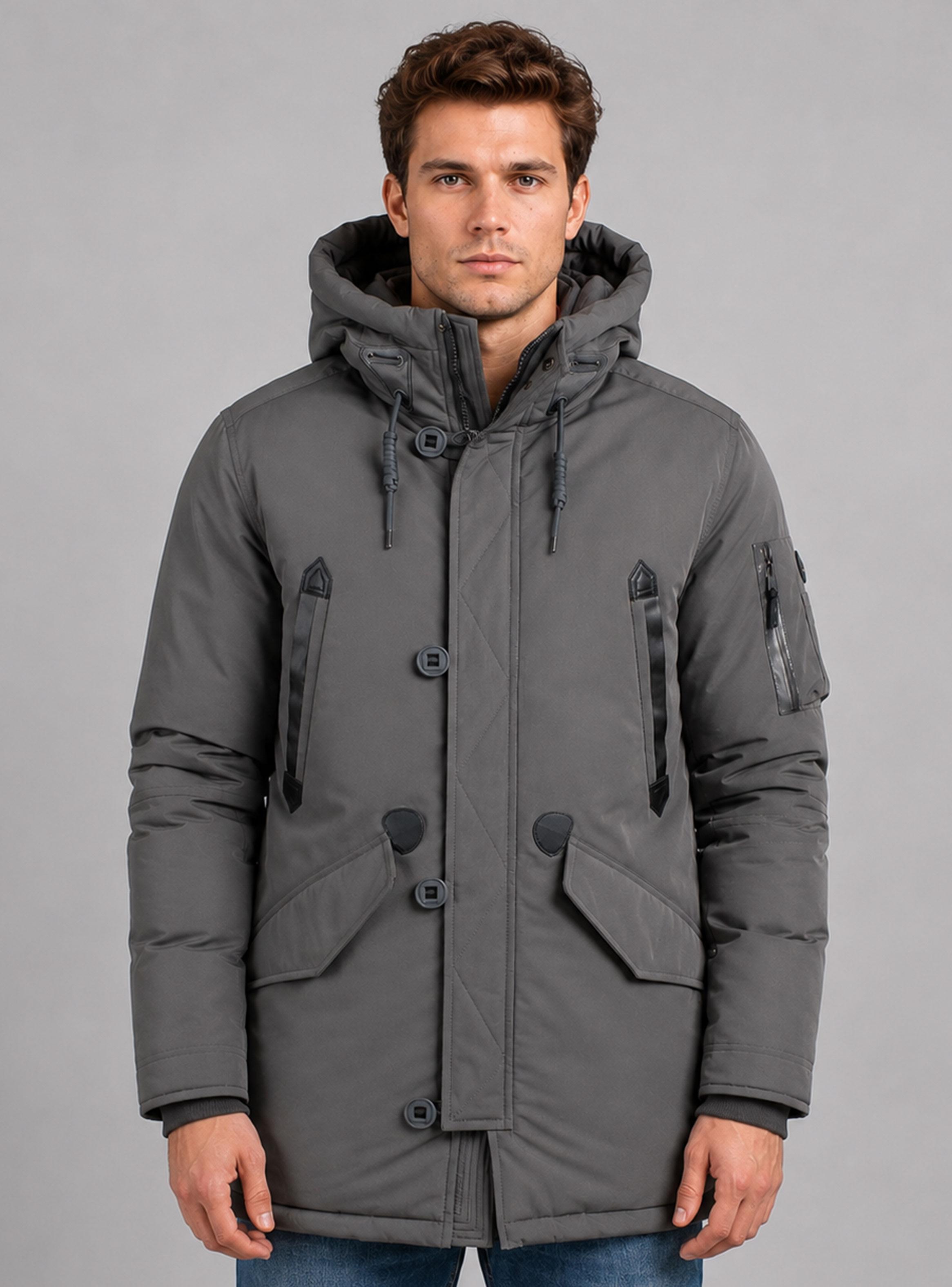 Parka Casual con Bolsillos-0