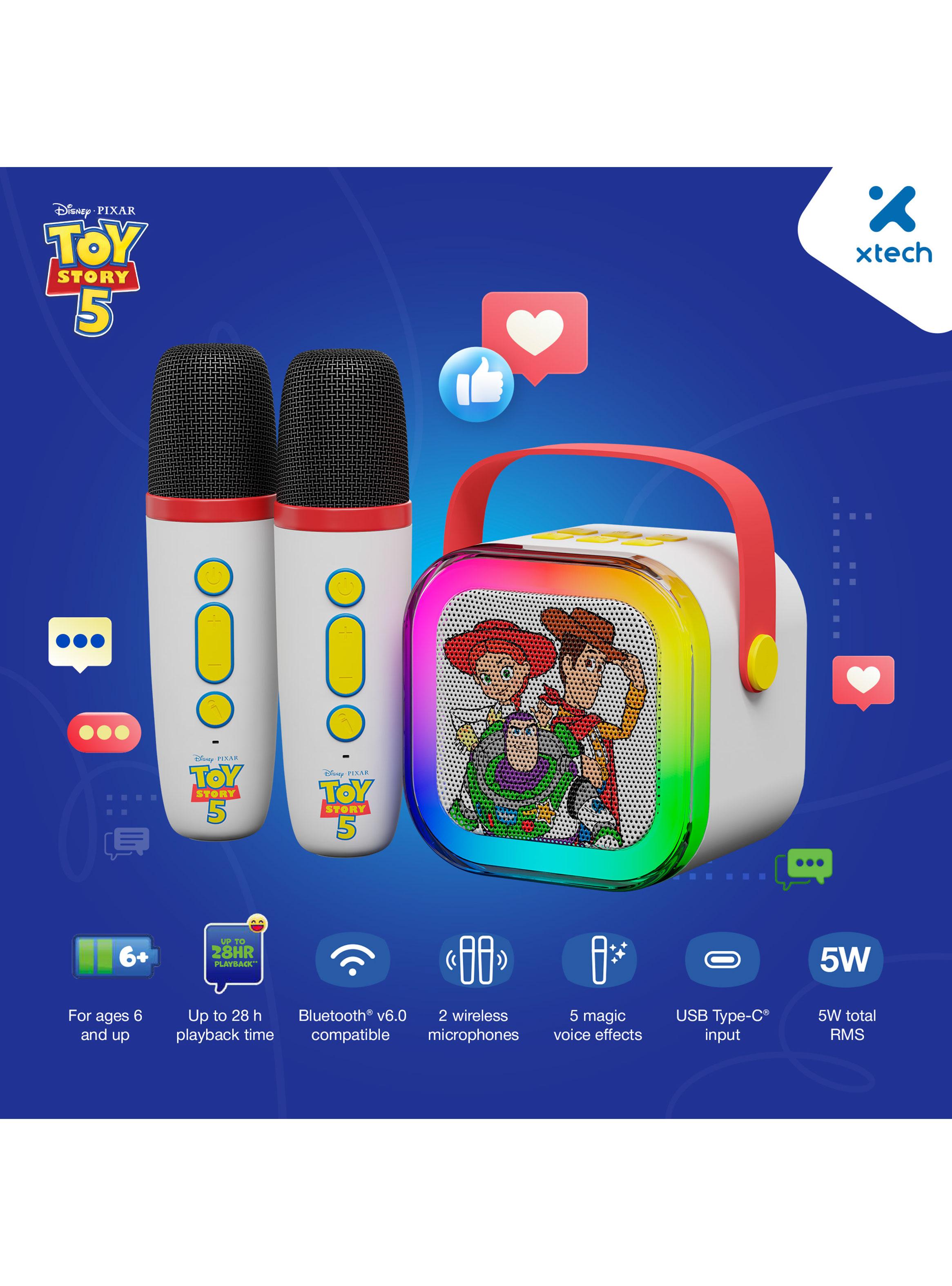 Parlante Bluetooth Mini Karaoke Toy Story + 2 Micrófonos-5