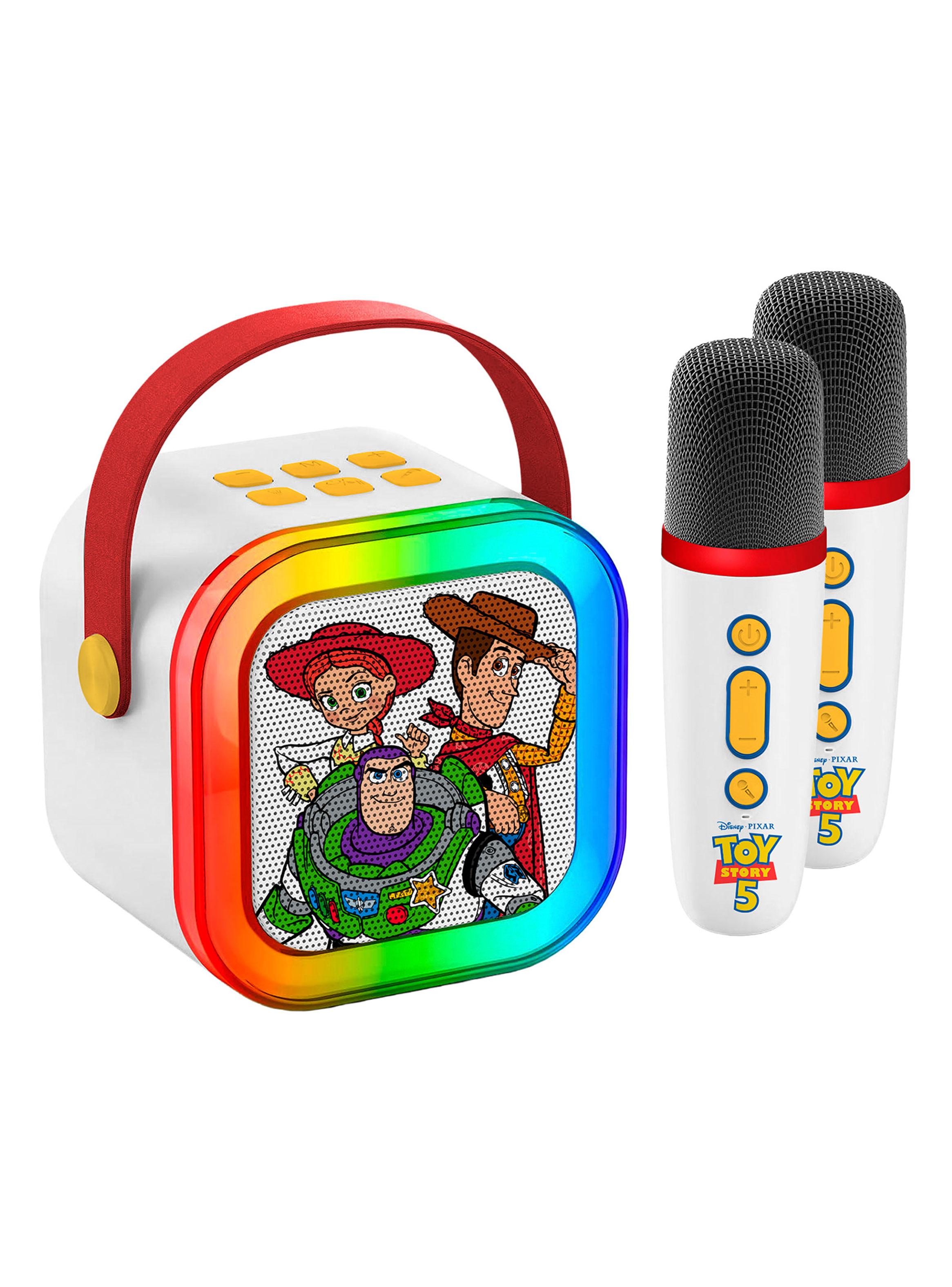 Parlante Bluetooth Mini Karaoke Toy Story + 2 Micrófonos-1