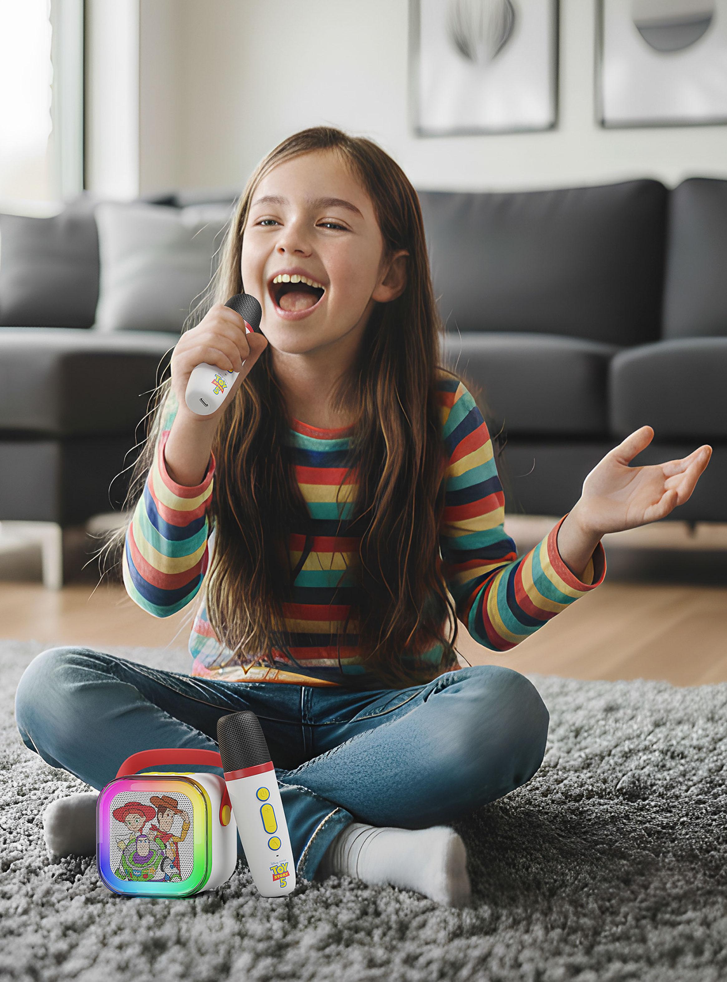 Parlante Bluetooth Mini Karaoke Toy Story + 2 Micrófonos-6