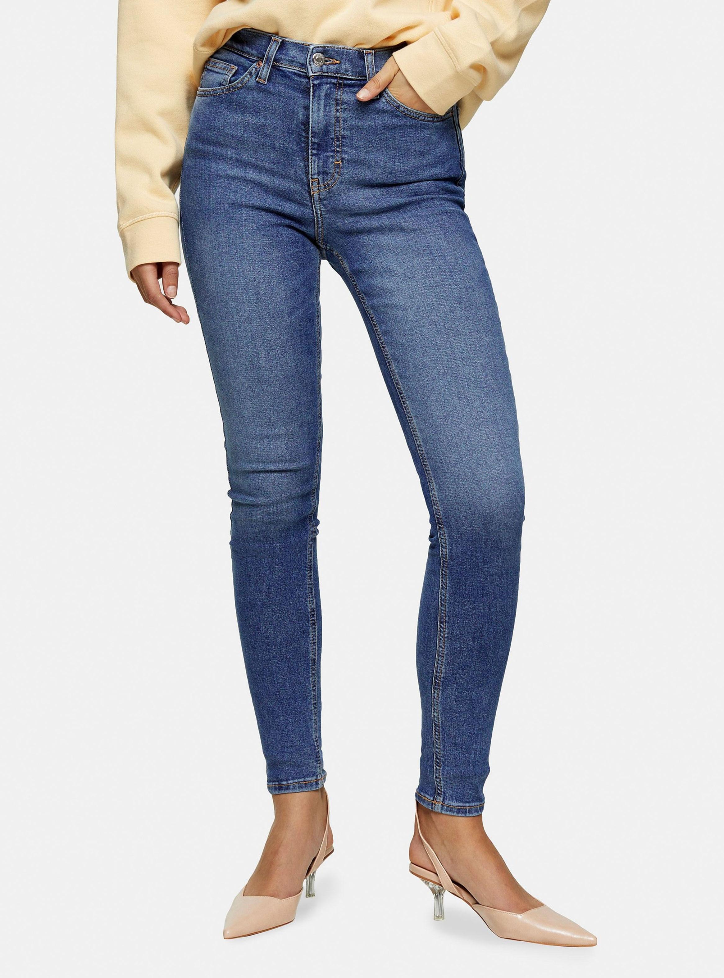 Jeans Jamie Mid Blue Largo 34 Topshop-0