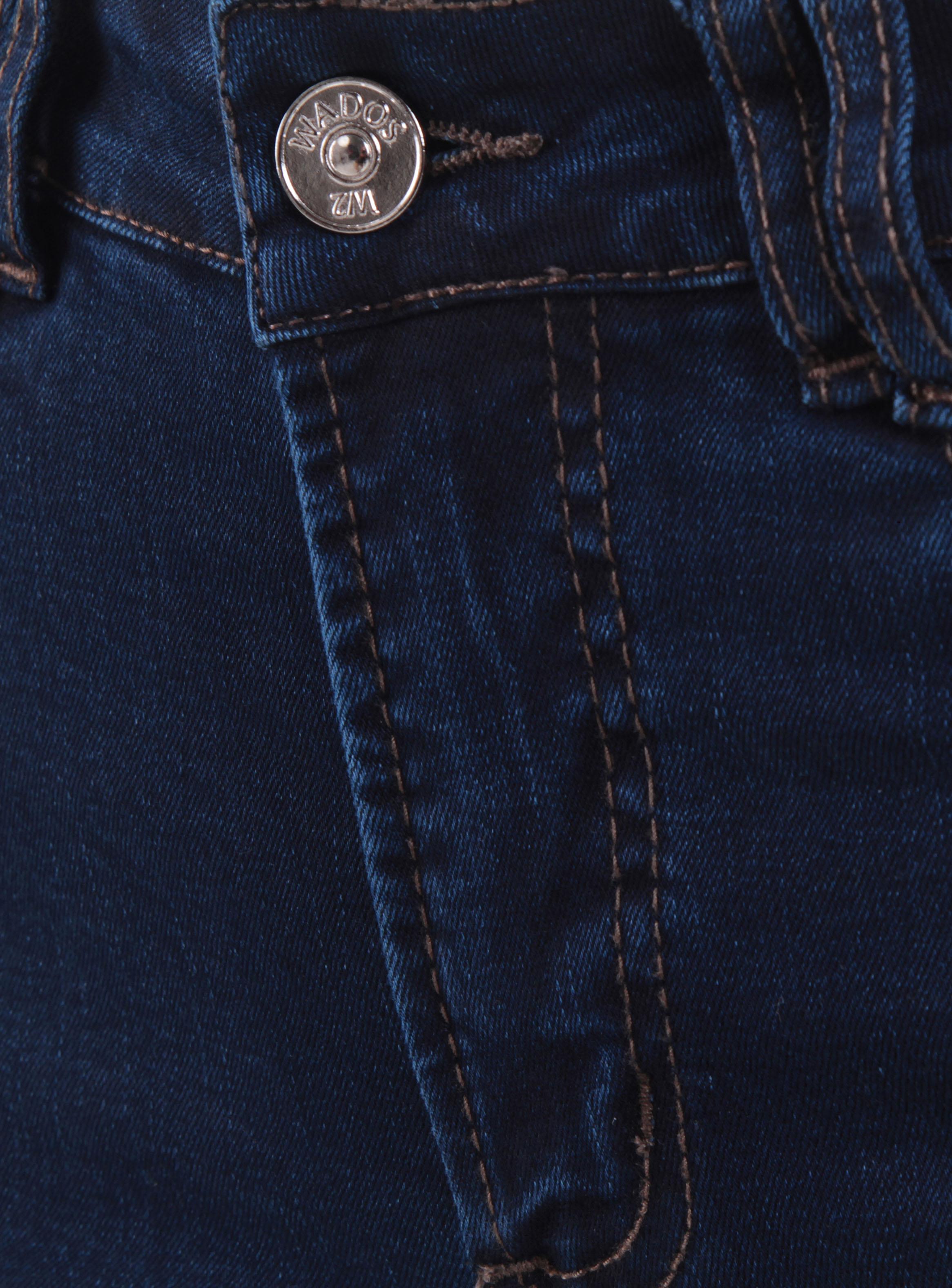 Jeans Wide Leg Tiro Alto Pretina Básica Botón-2