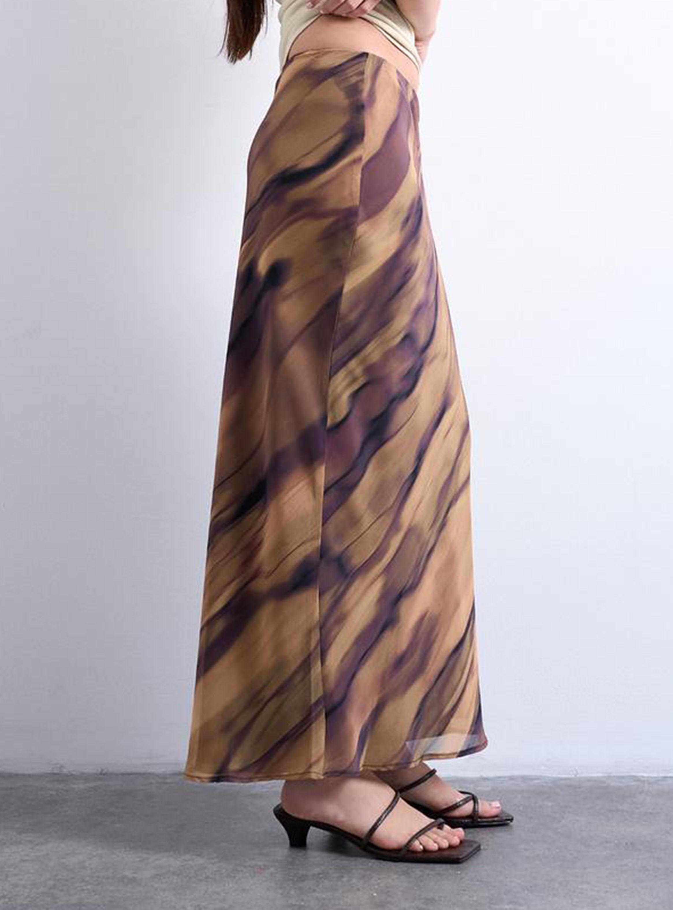 Falda Midi Skirt Estampada-2