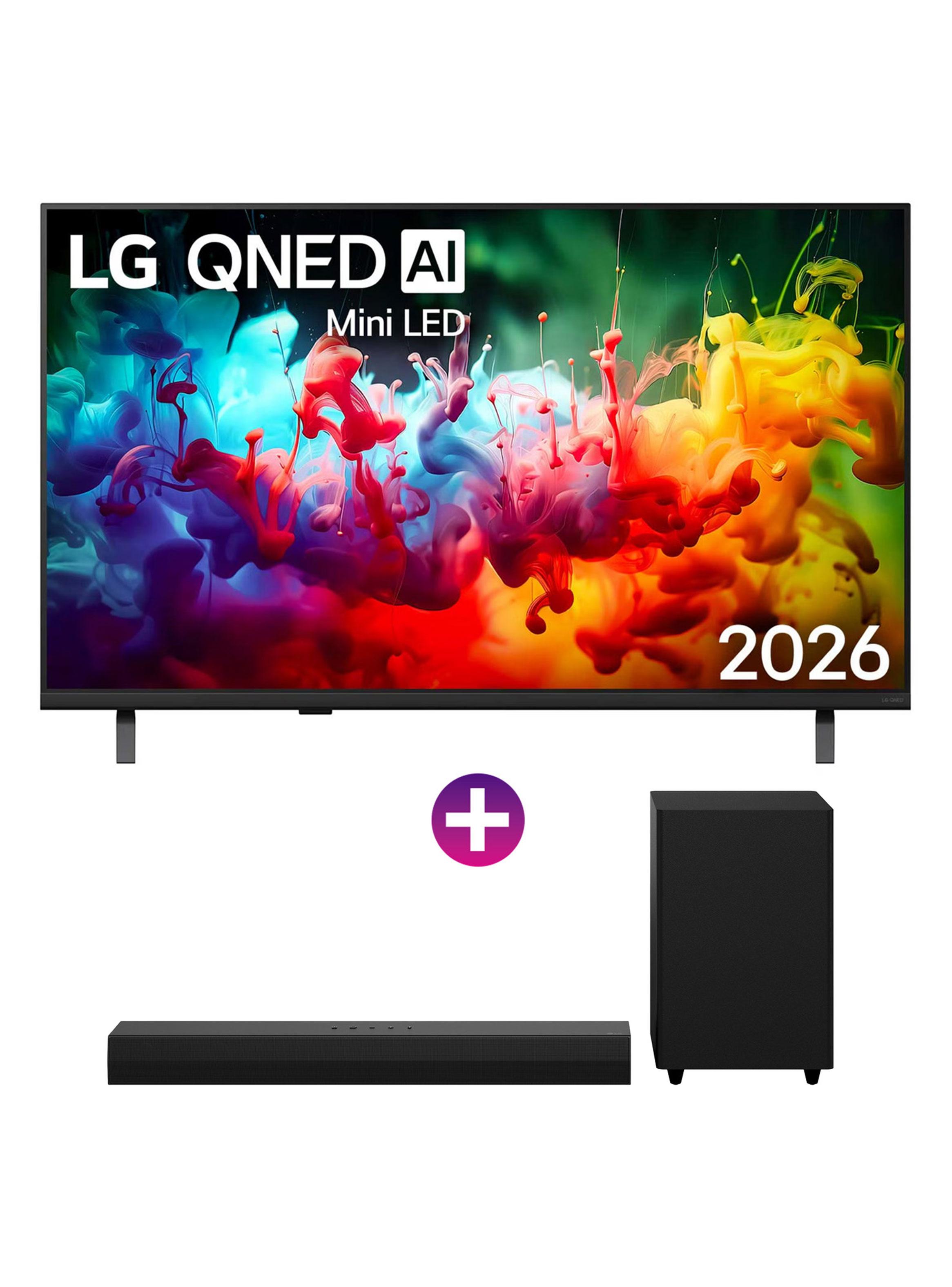 QNED Mini LED Smart TV 55'' 4K UHD Evo AI QNED70 2026 + Soundbar S30 + Magic Remote Control-0