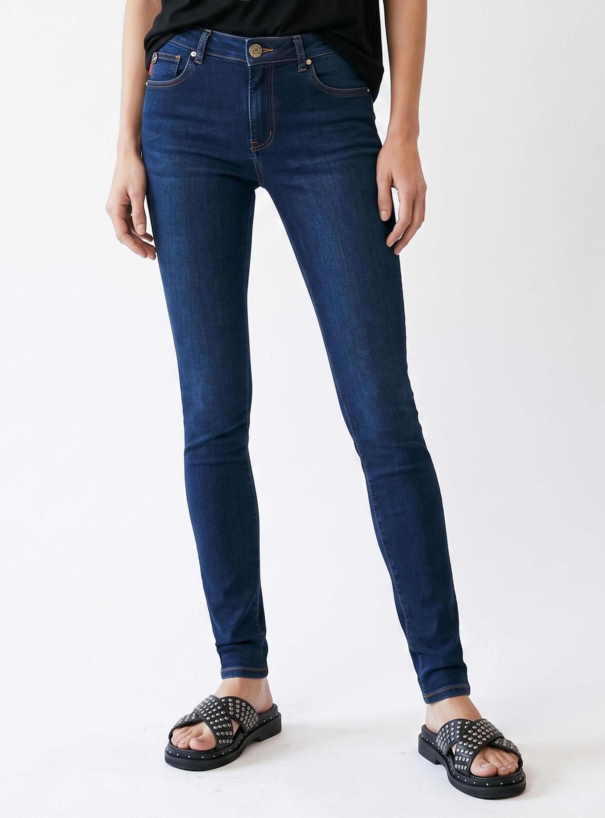 Jeans Dama Kyliebp Tiro Alto Med Blue-0