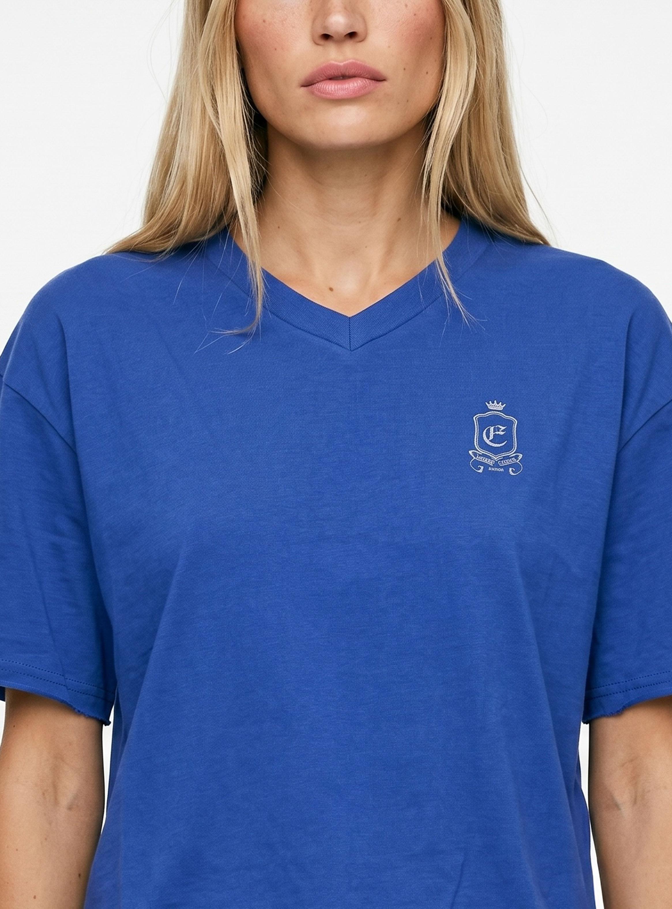 Polera Manga Corta Escote V Dye Print Espalda-3