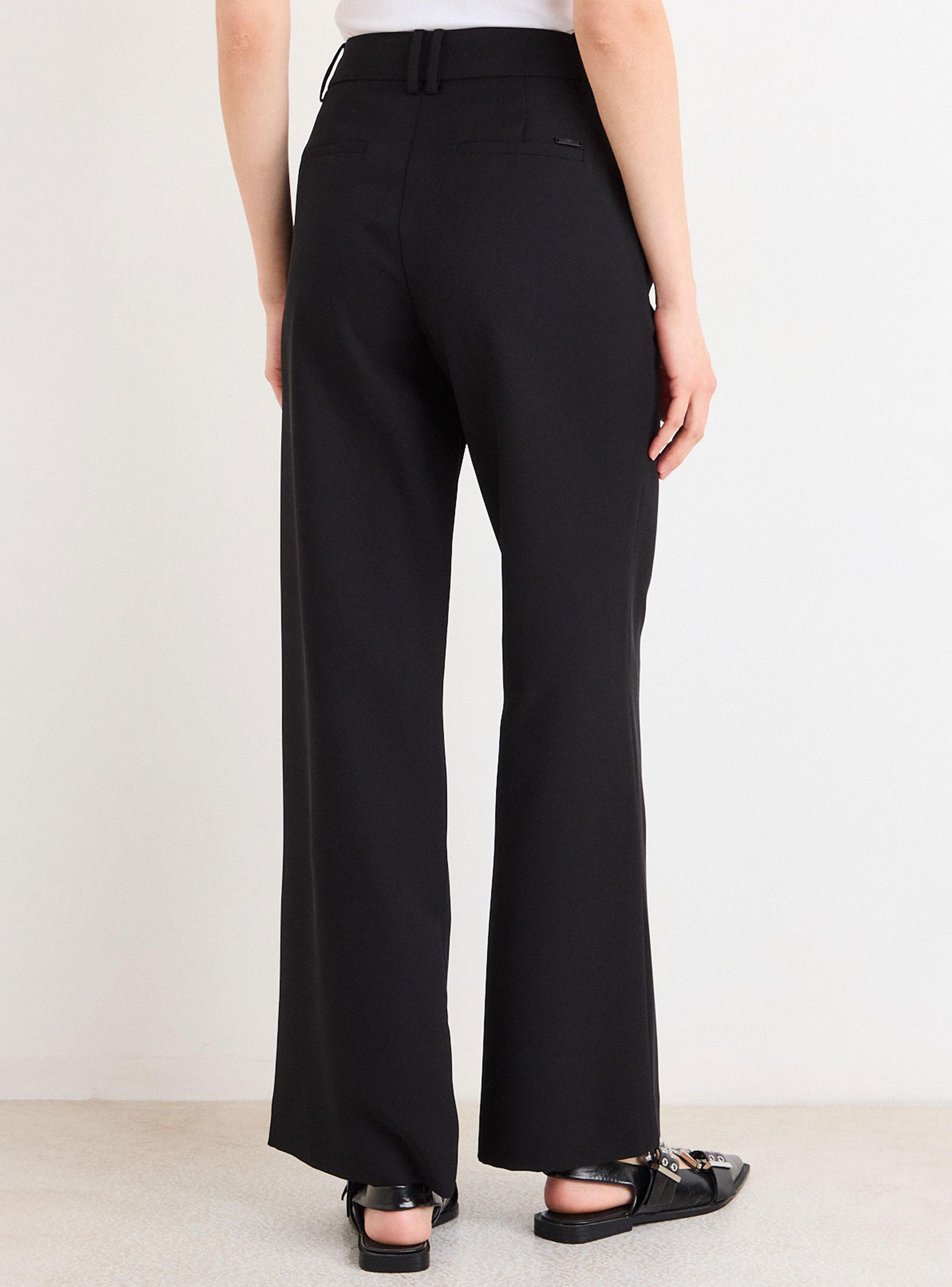 Pantalón Recto Regular Fit de Tiro Alto y Cierre-1
