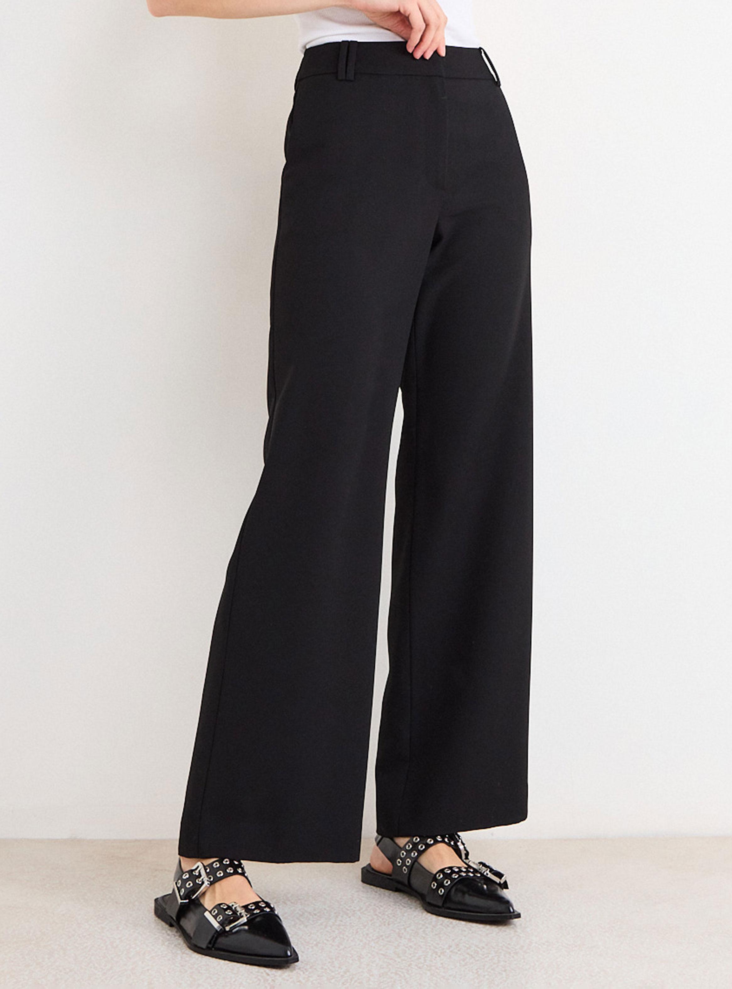 Pantalón Recto Regular Fit de Tiro Alto y Cierre-2