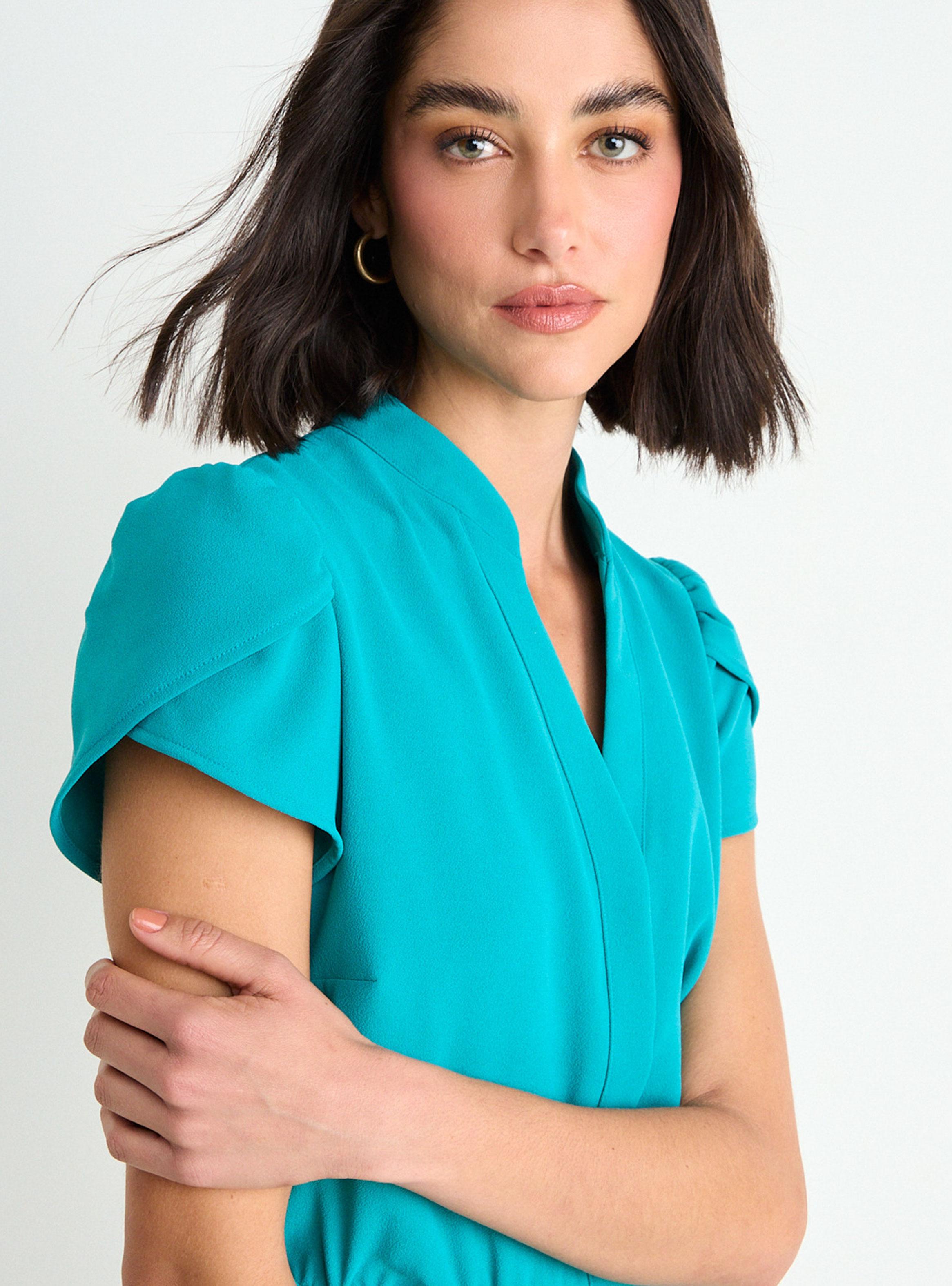 Vestido Camisero con Cuello Mao-3