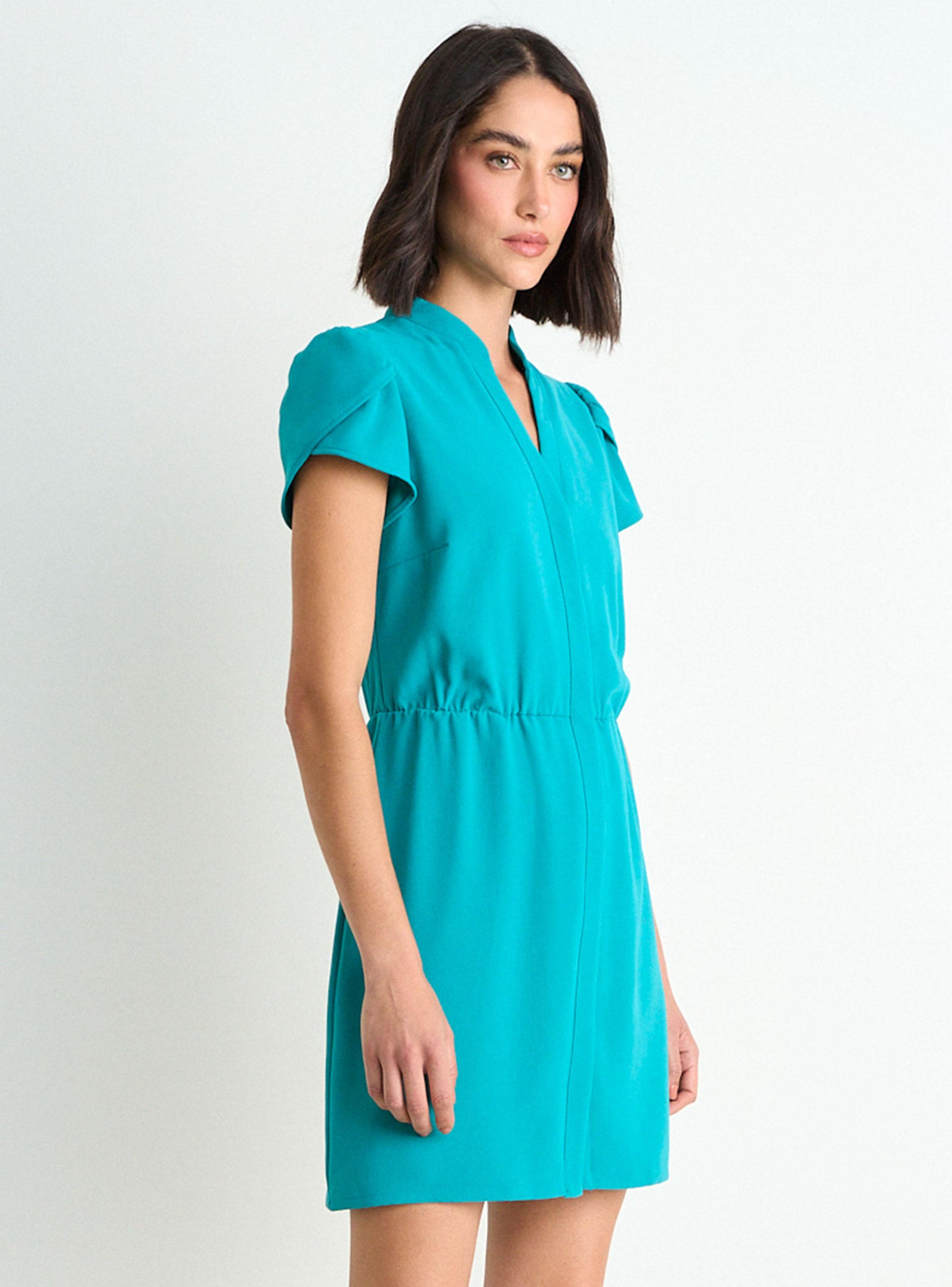 Vestido Camisero con Cuello Mao-2