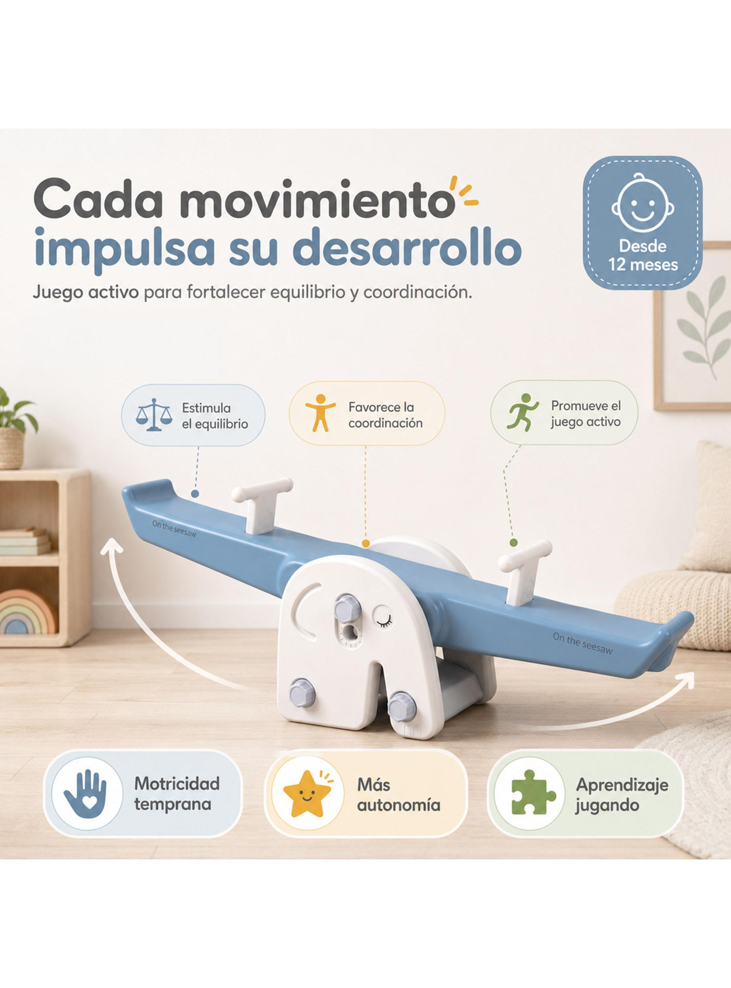 Balancín Infantil Elefante Gris-2