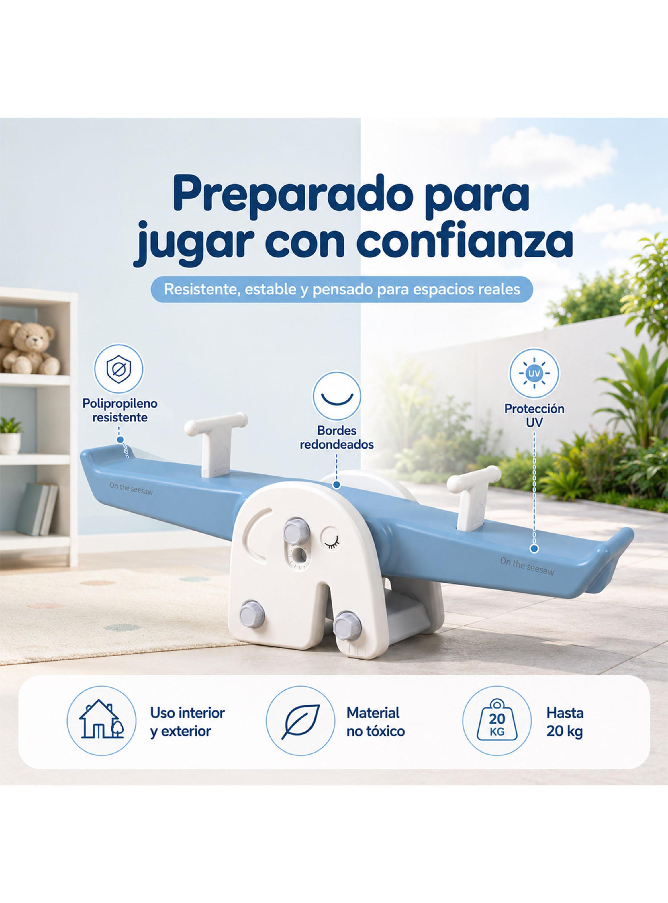 Balancín Infantil Elefante Gris-3