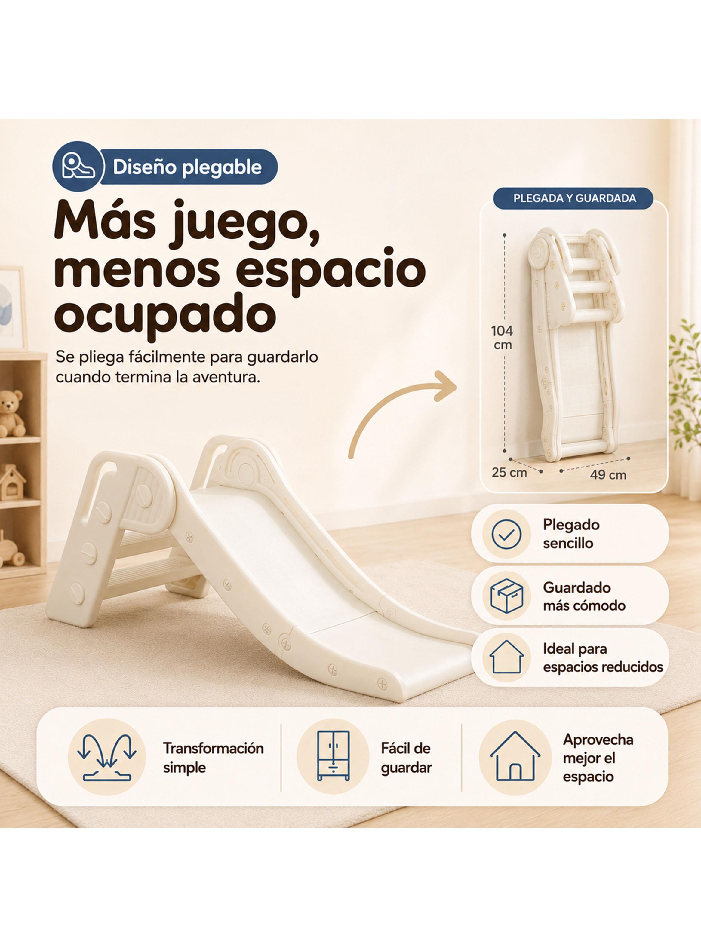 Resbalín Infantil Plegable Estilo Off White-3