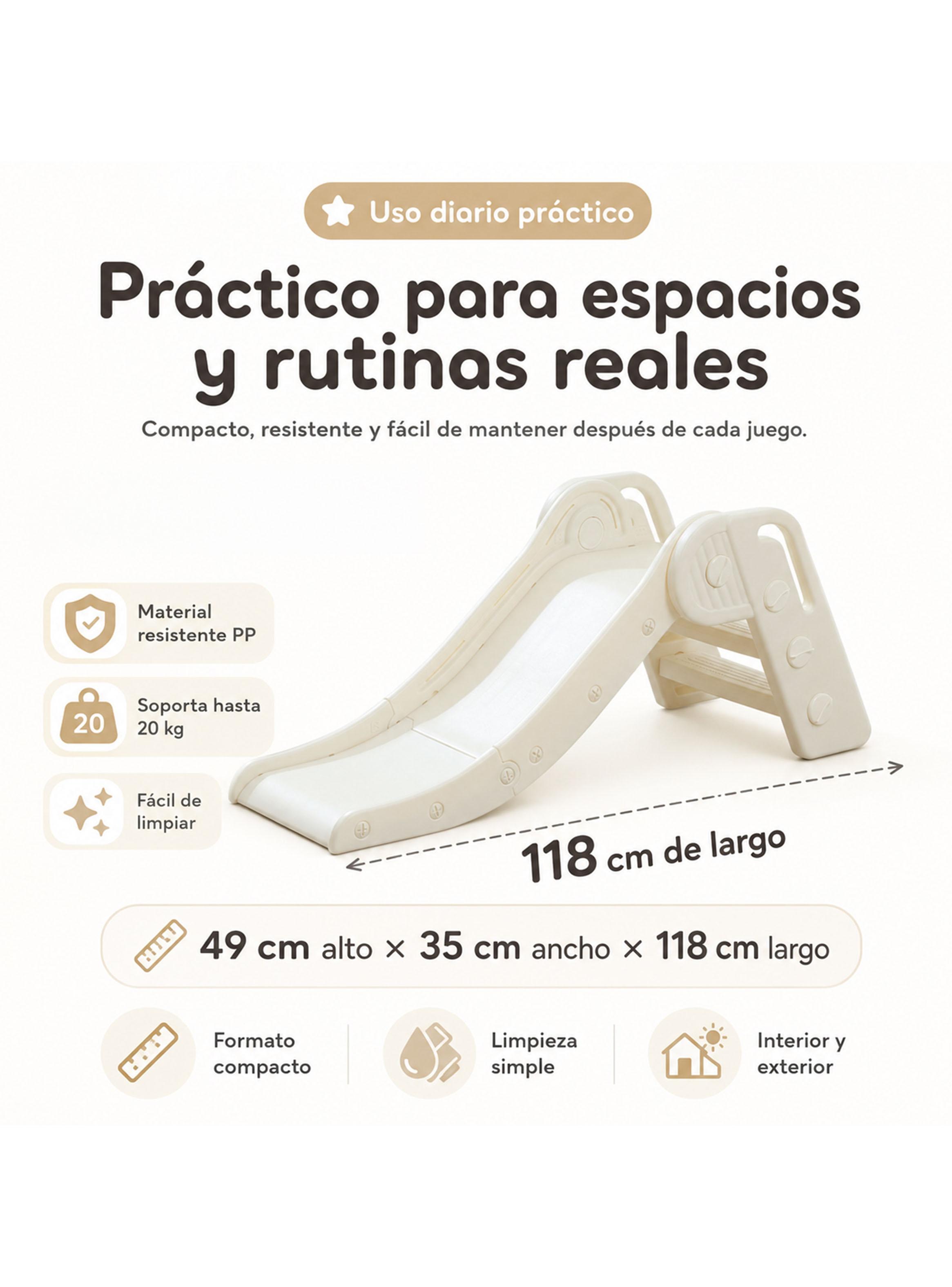 Resbalín Infantil Plegable Estilo Off White-2