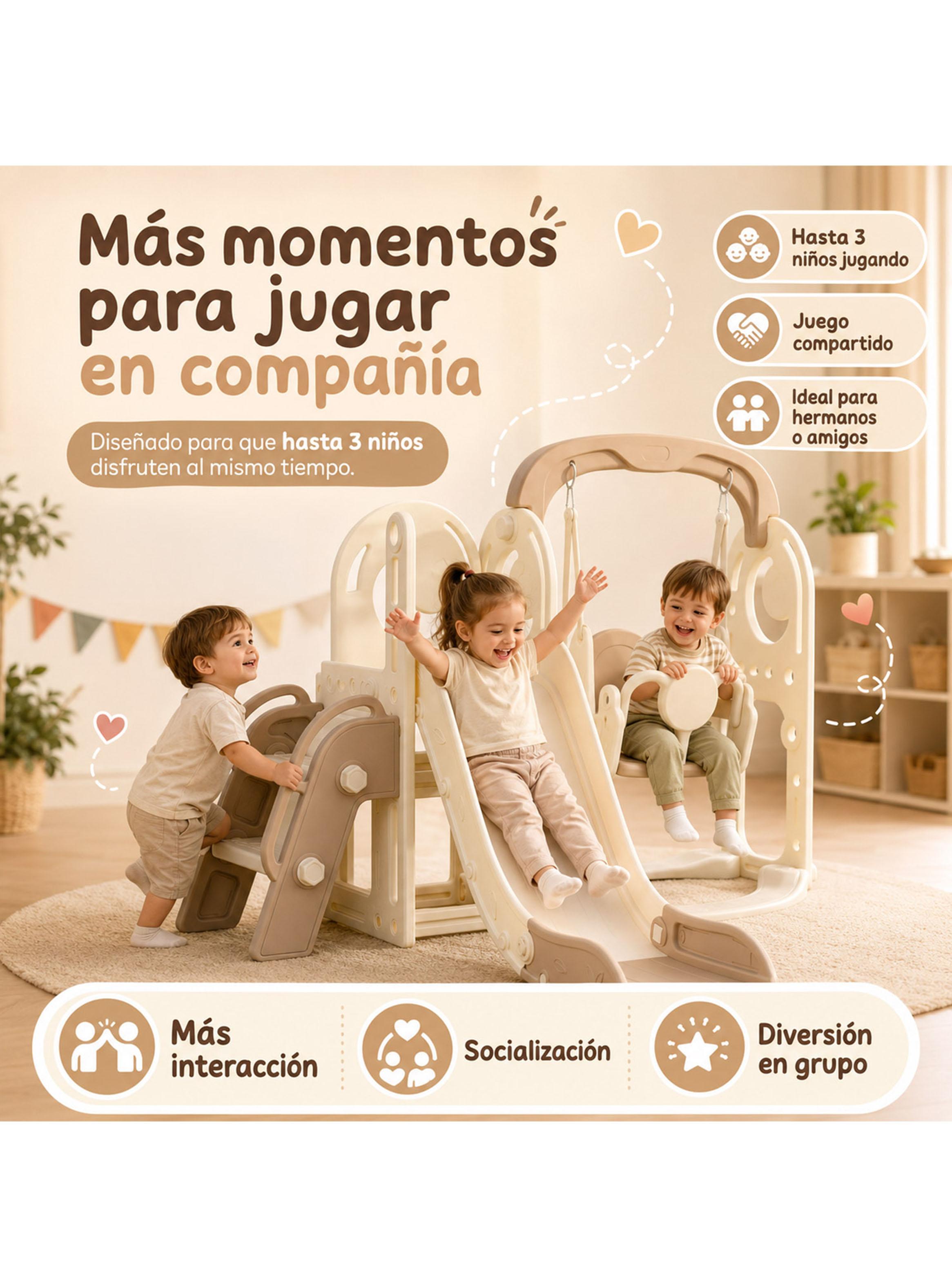 Resbalín Columpio 3 Juegos en 1 Estilo Off White-4