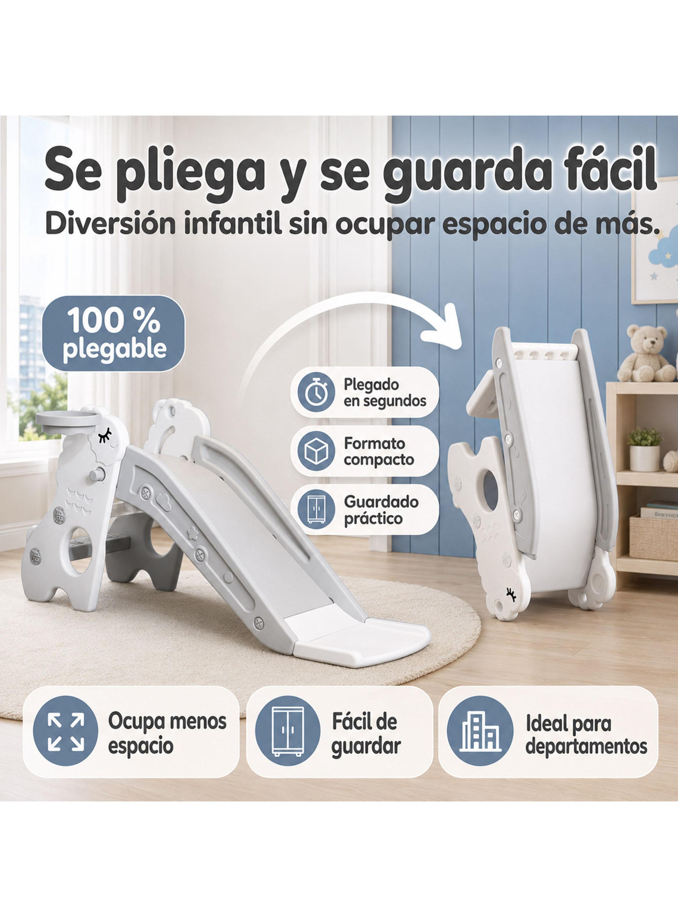 Resbalín Infantil Plegable Crudo Gris-3