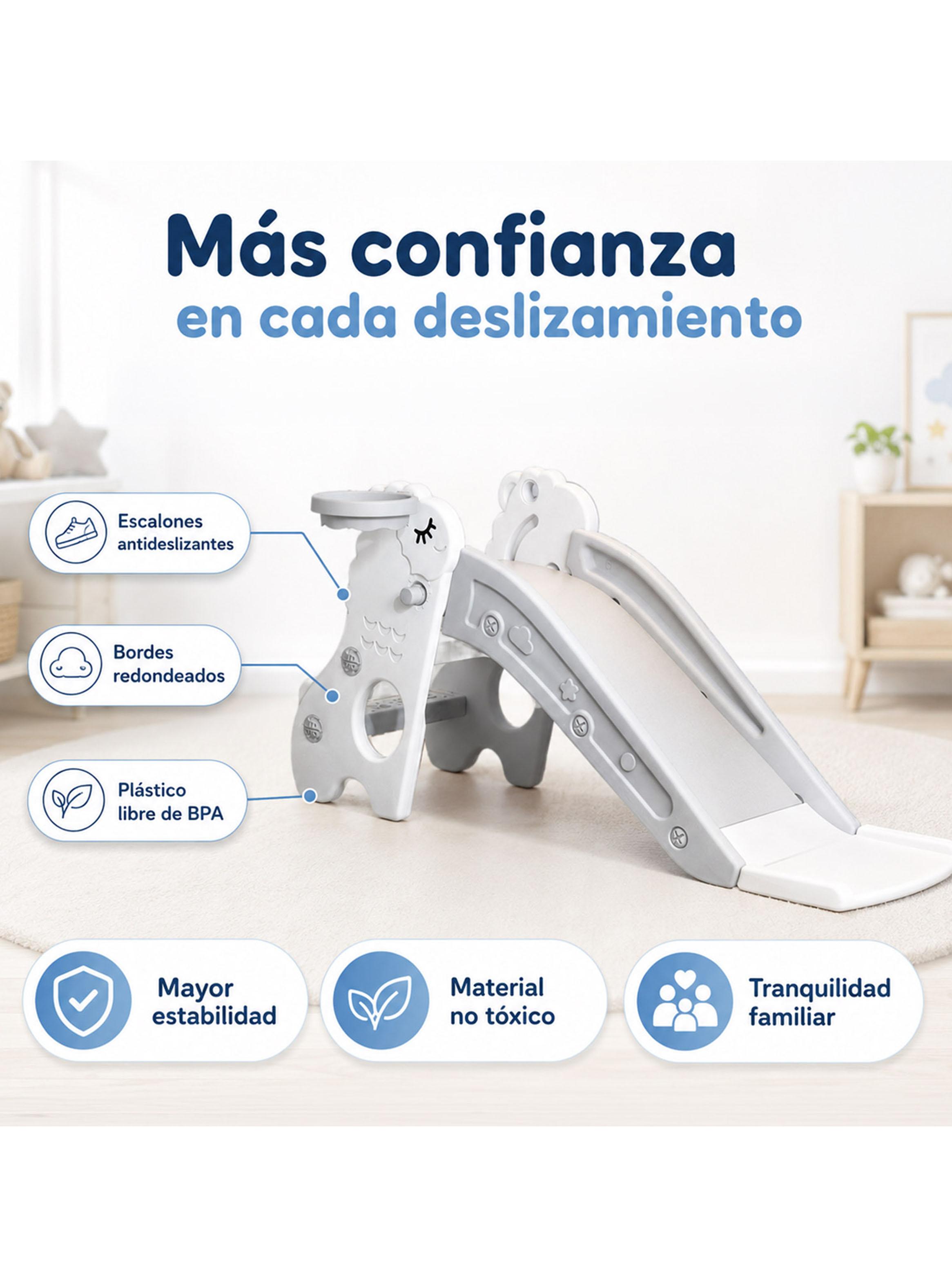 Resbalín Infantil Plegable Crudo Gris-2