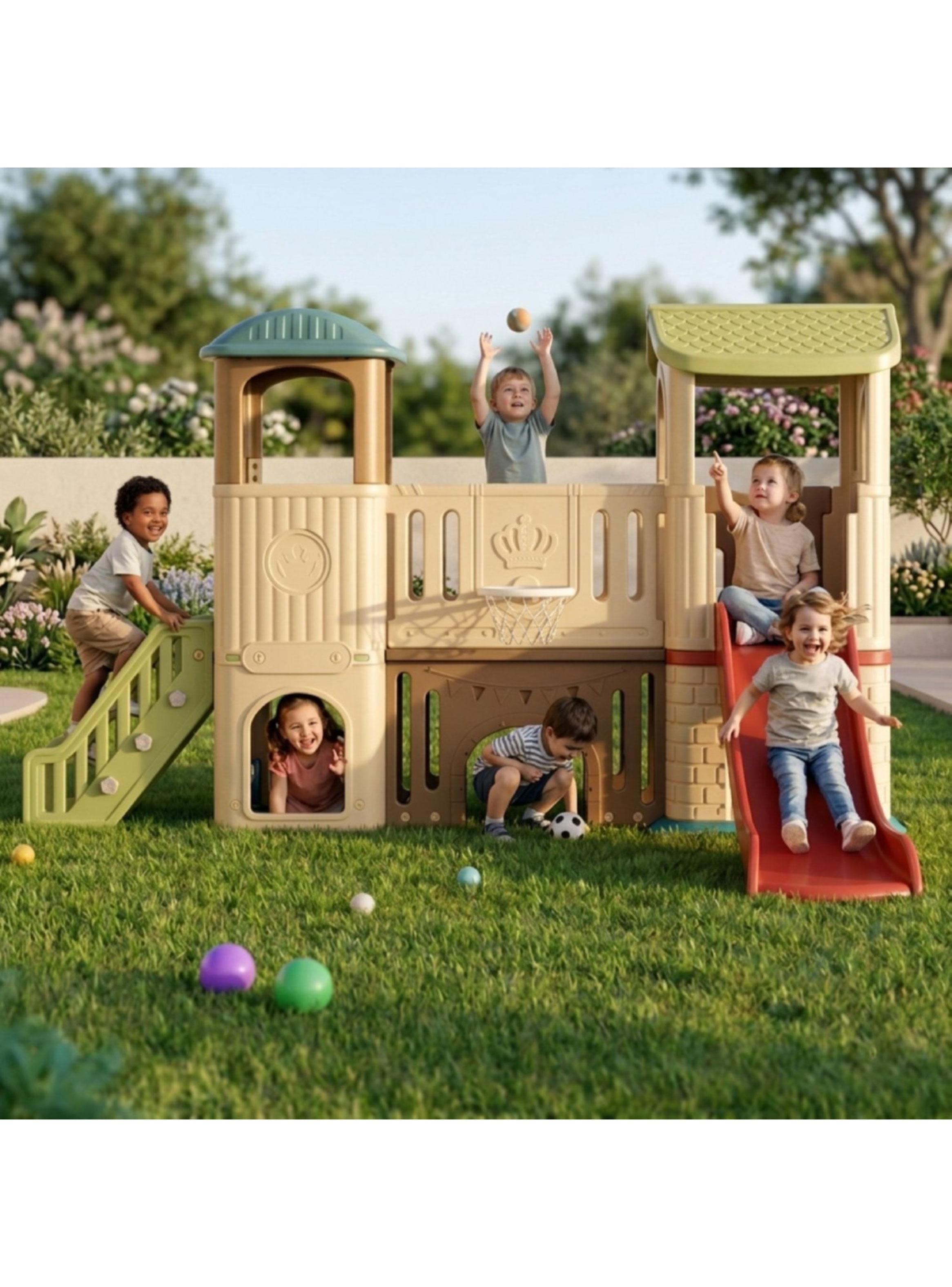 Centro de Juego Infantil Dos Torres Off White Colores-5