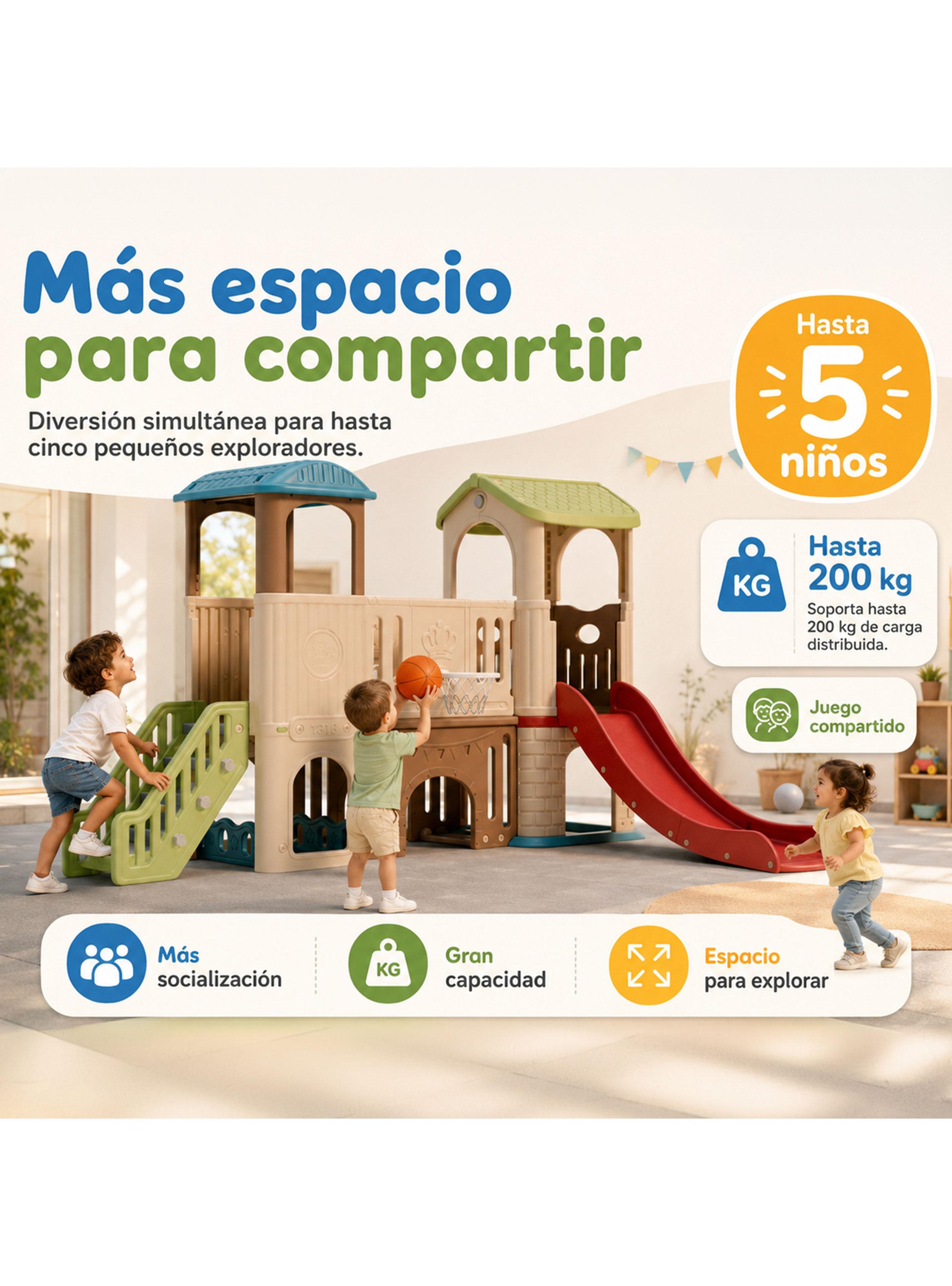 Centro de Juego Infantil Dos Torres Off White Colores-4