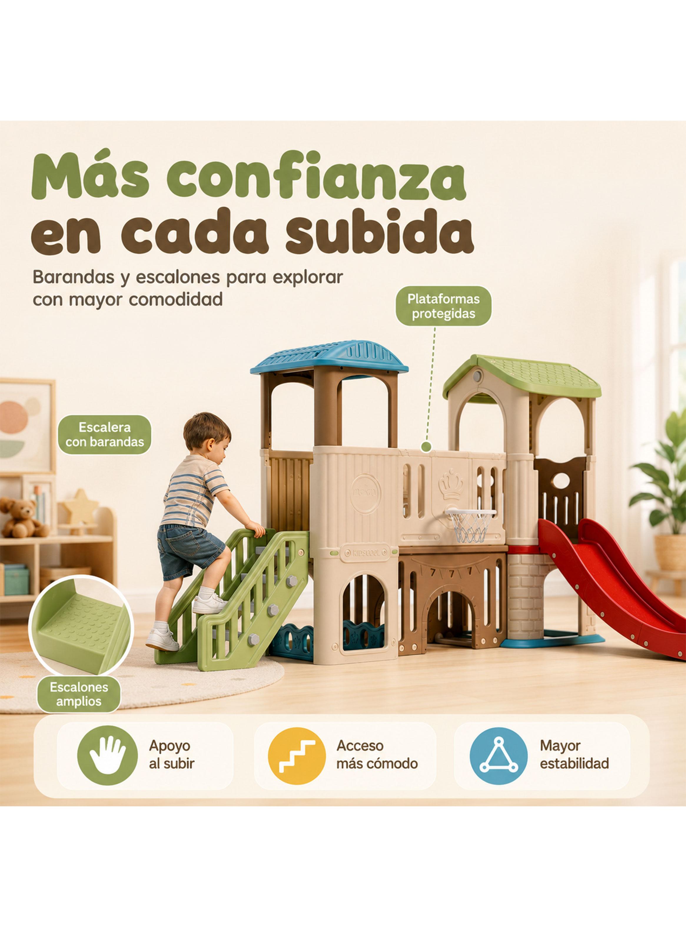 Centro de Juego Infantil Dos Torres Off White Colores-3
