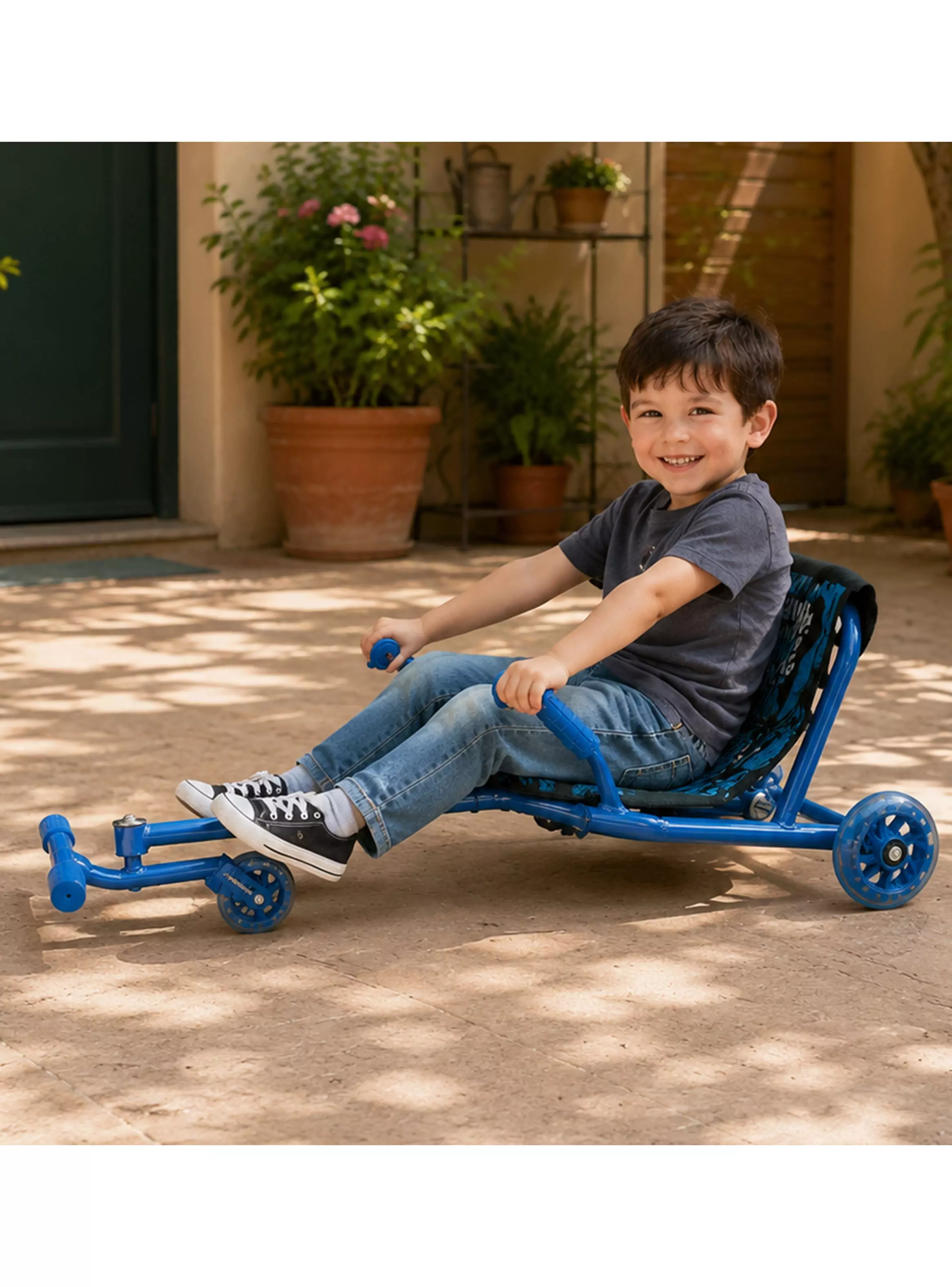 Triciclo Easy Roller con Luces Wave Roller Azul-5