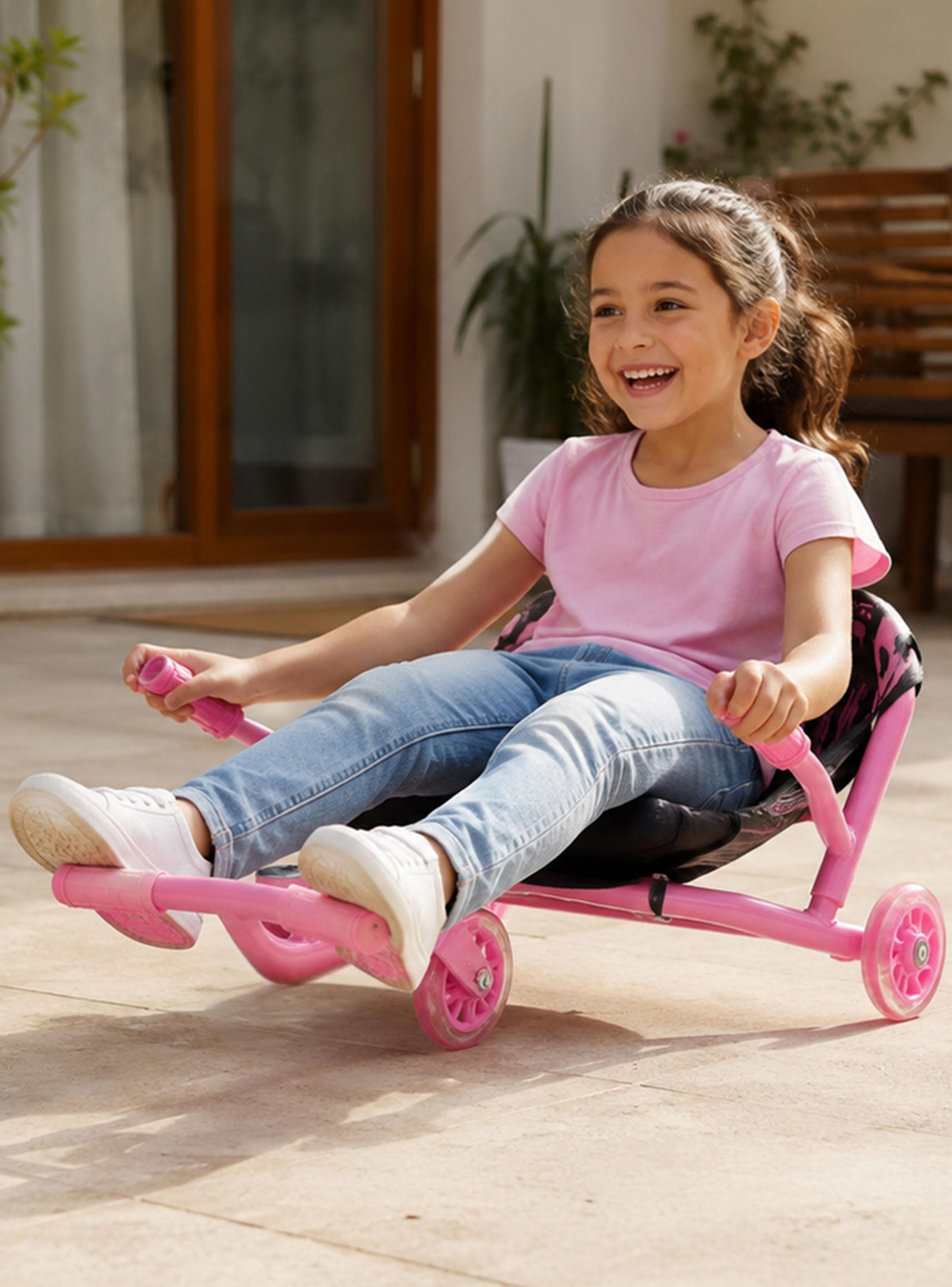 Triciclo Easy Roller con Luces Wave Roller Rosado-5