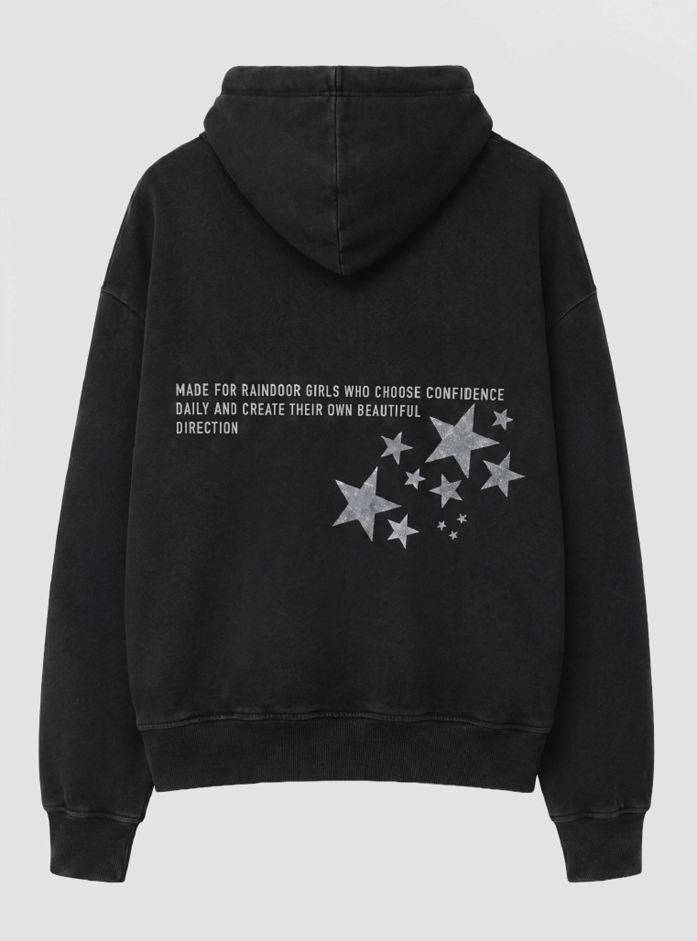 Polerón Hoodie Girls Black-1