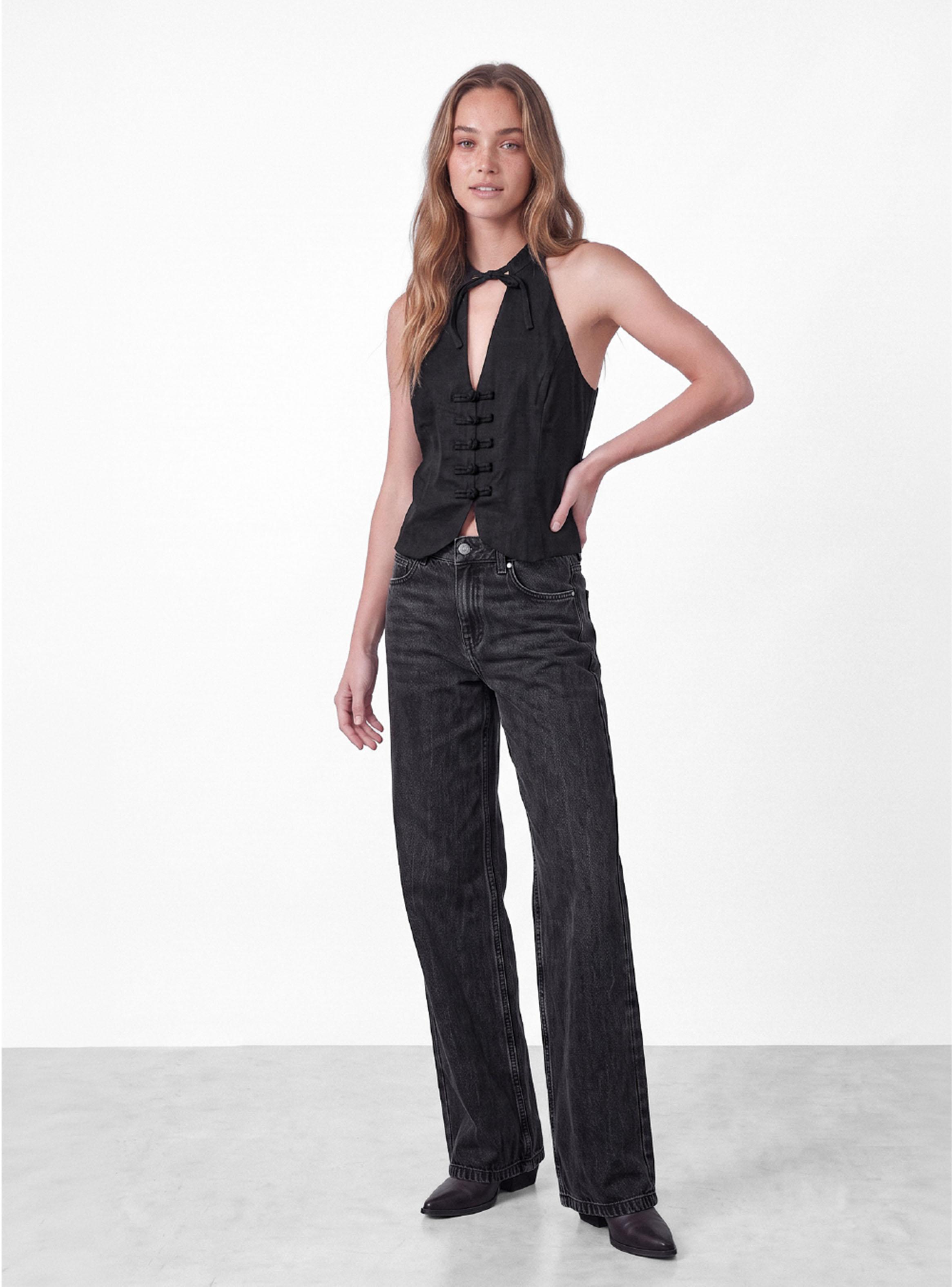 Pantalón Básico con Cierre Black-3