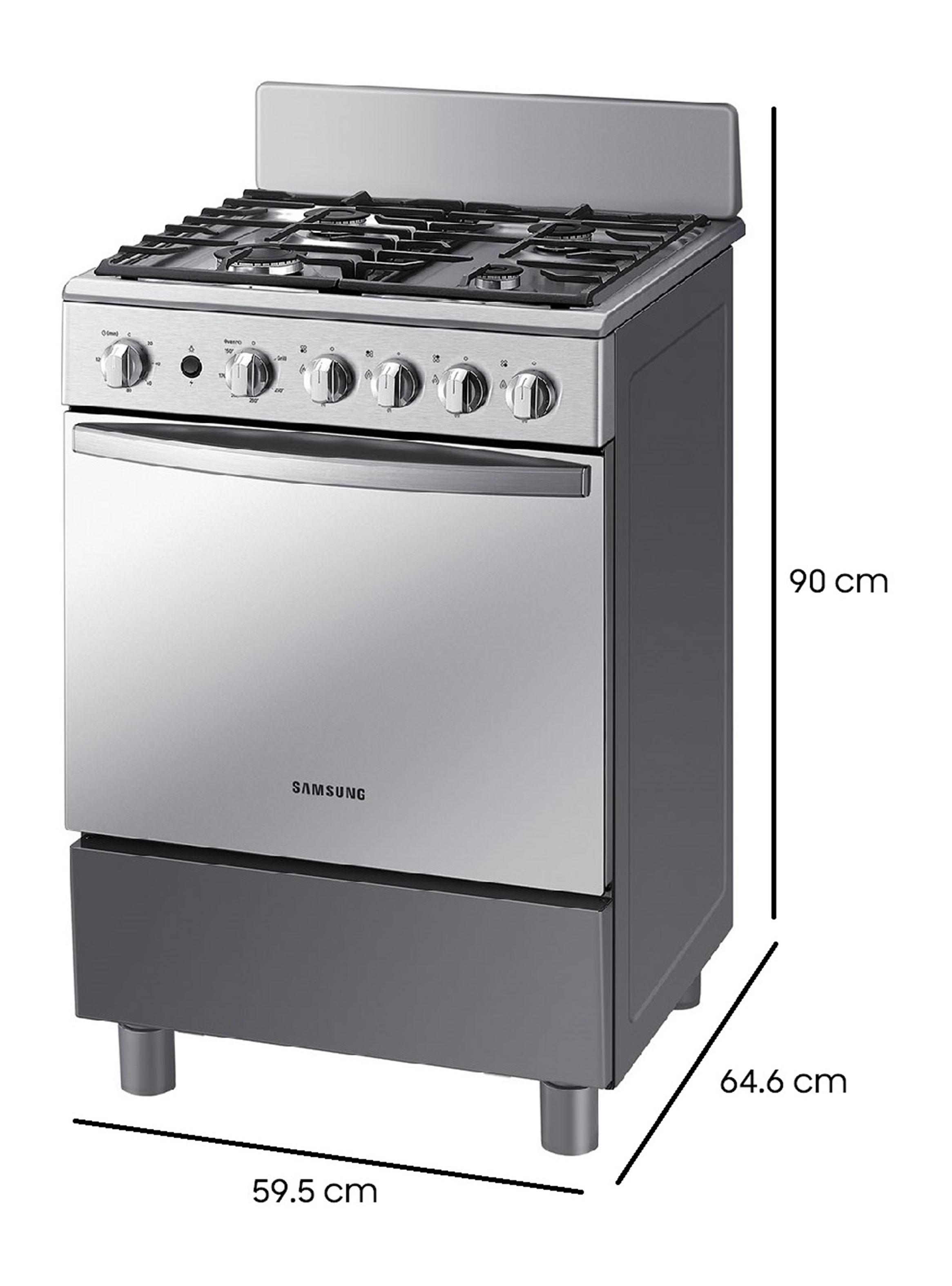 Cocina a Gas 4 Quemadores + Quemador Rápido Silver-1