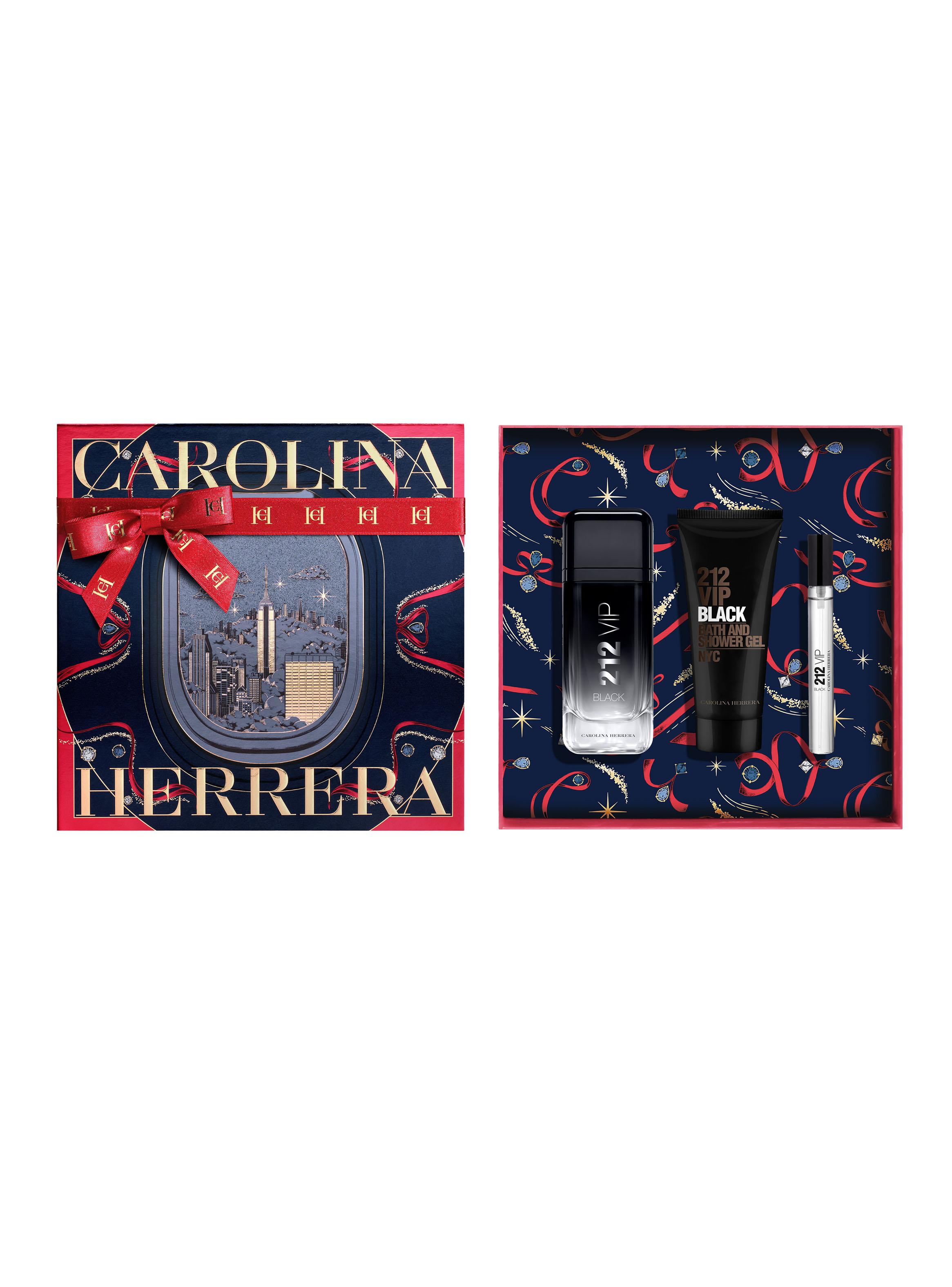 Set Perfume 212 VIP Black EDP Hombre 100 ml + Gel de Baño 100 ml + EDP 10 ml-1