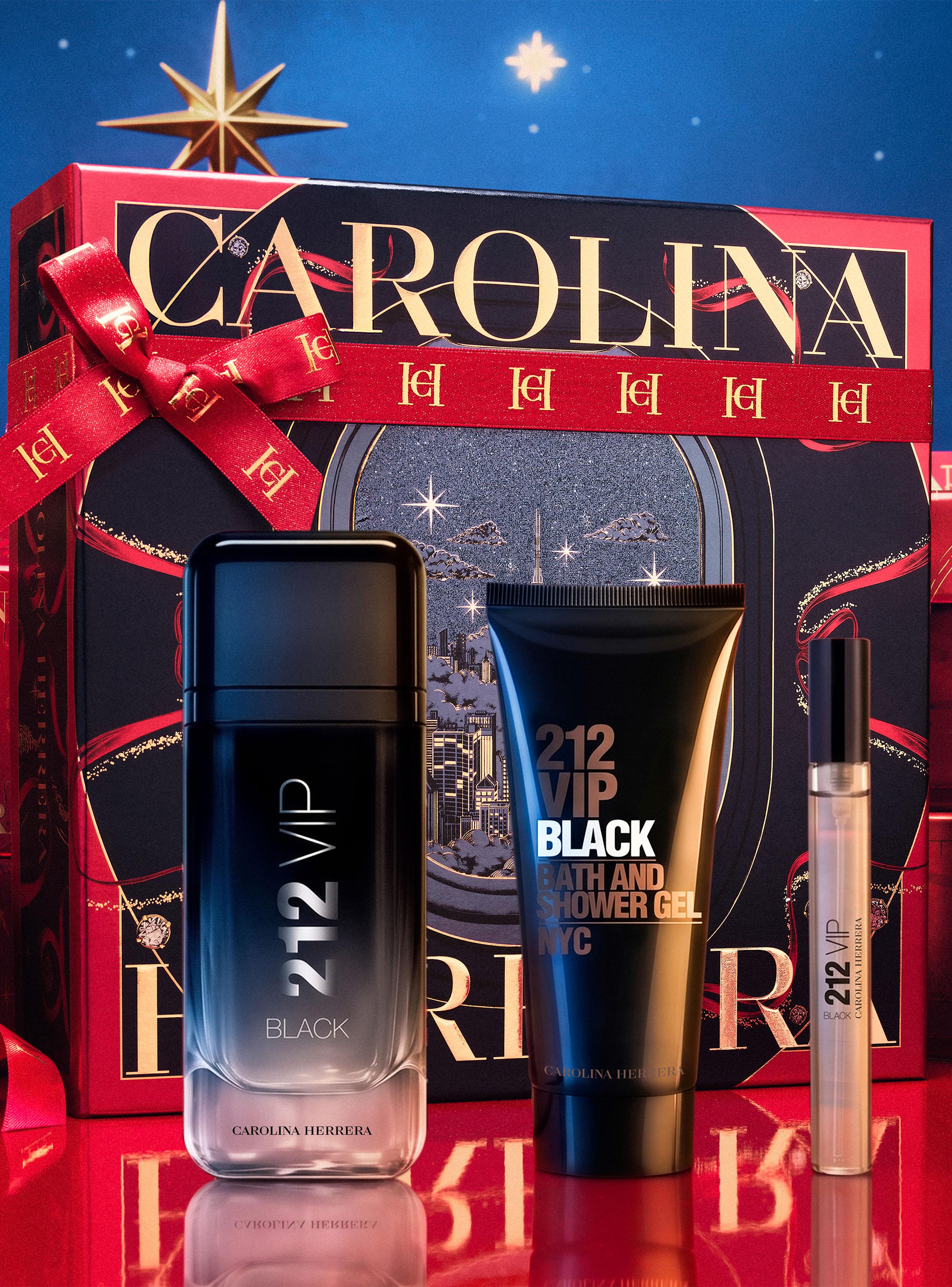 Set Perfume 212 VIP Black EDP Hombre 100 ml + Gel de Baño 100 ml + EDP 10 ml-4