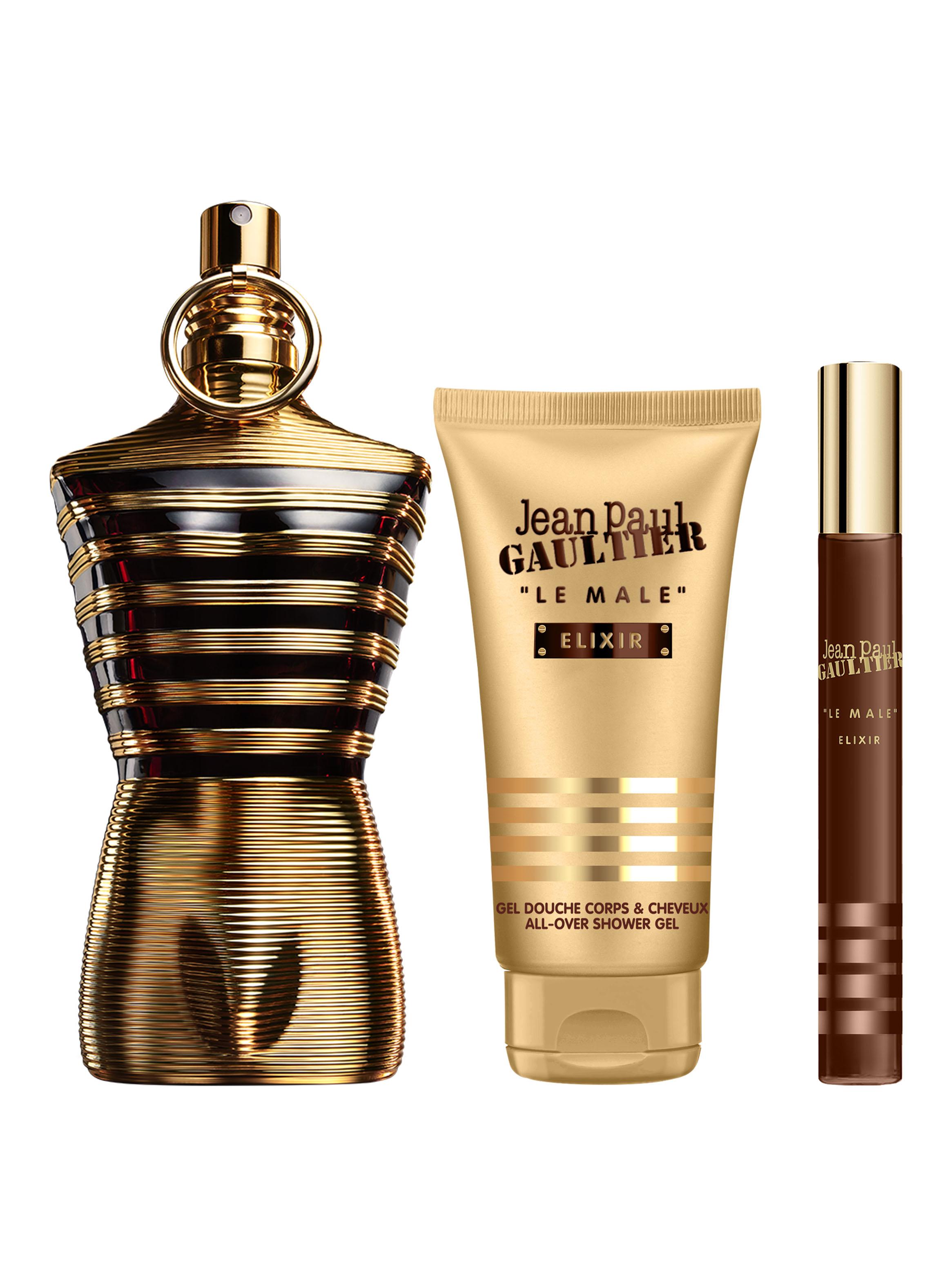 Set Perfume Le Male Elixir Parfum Hombre 125 ml + Gel de Baño All-Over 75 ml + Parfum 10 ml-1