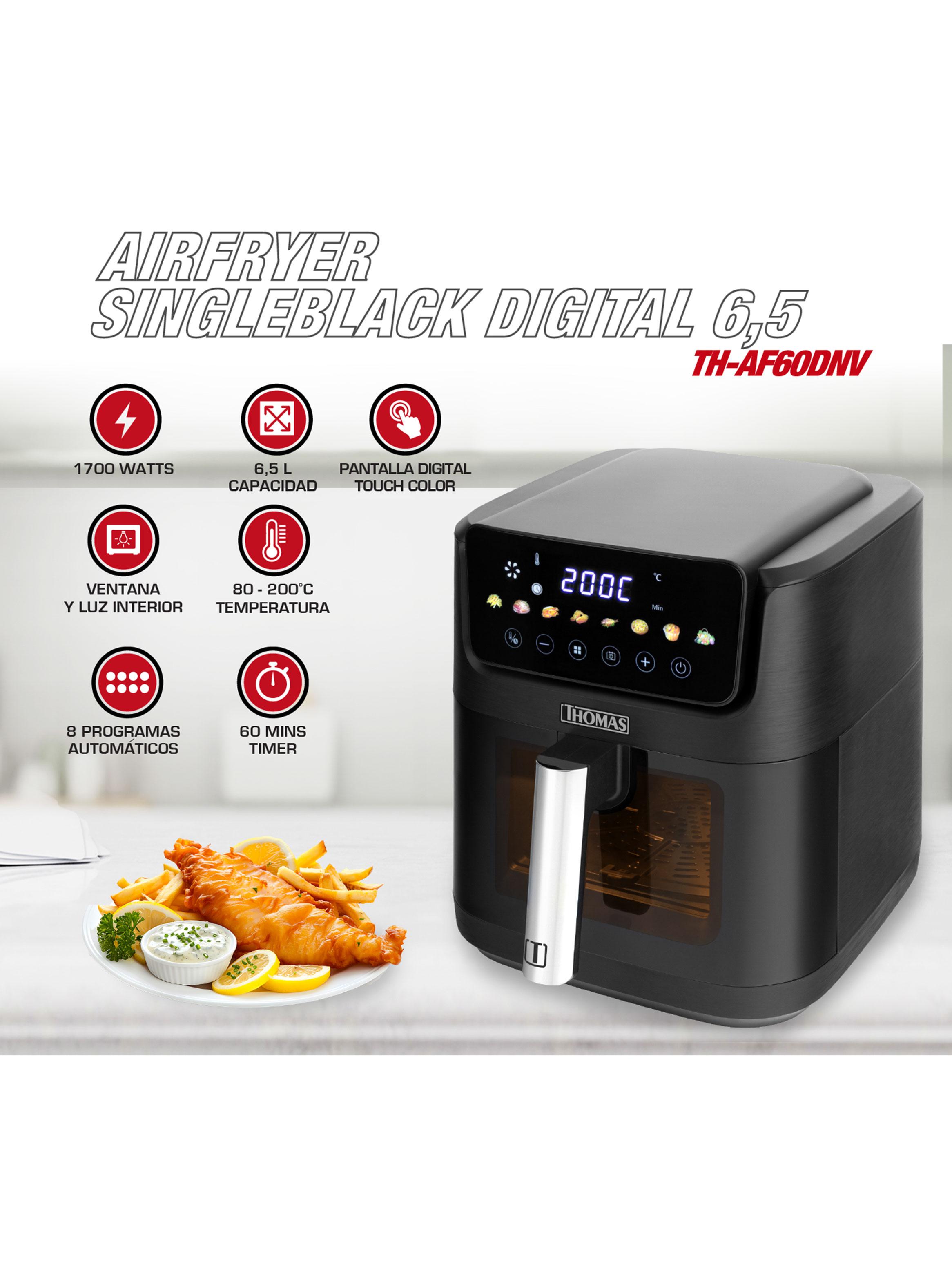 Freidora de Aire Digital SingleBlack 6.5 Litros TH-AF60DNV-3
