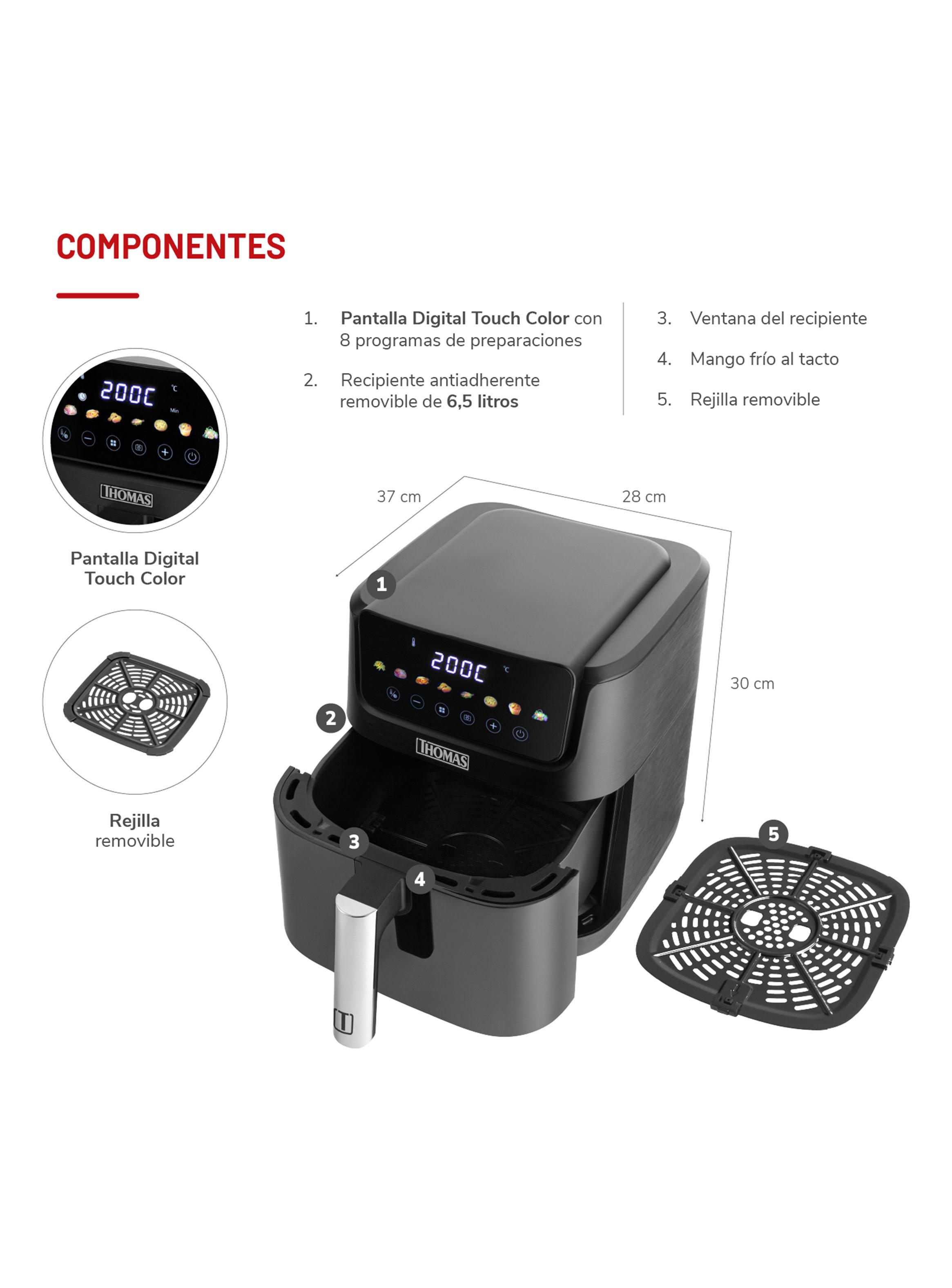 Freidora de Aire Digital SingleBlack 6.5 Litros TH-AF60DNV-1