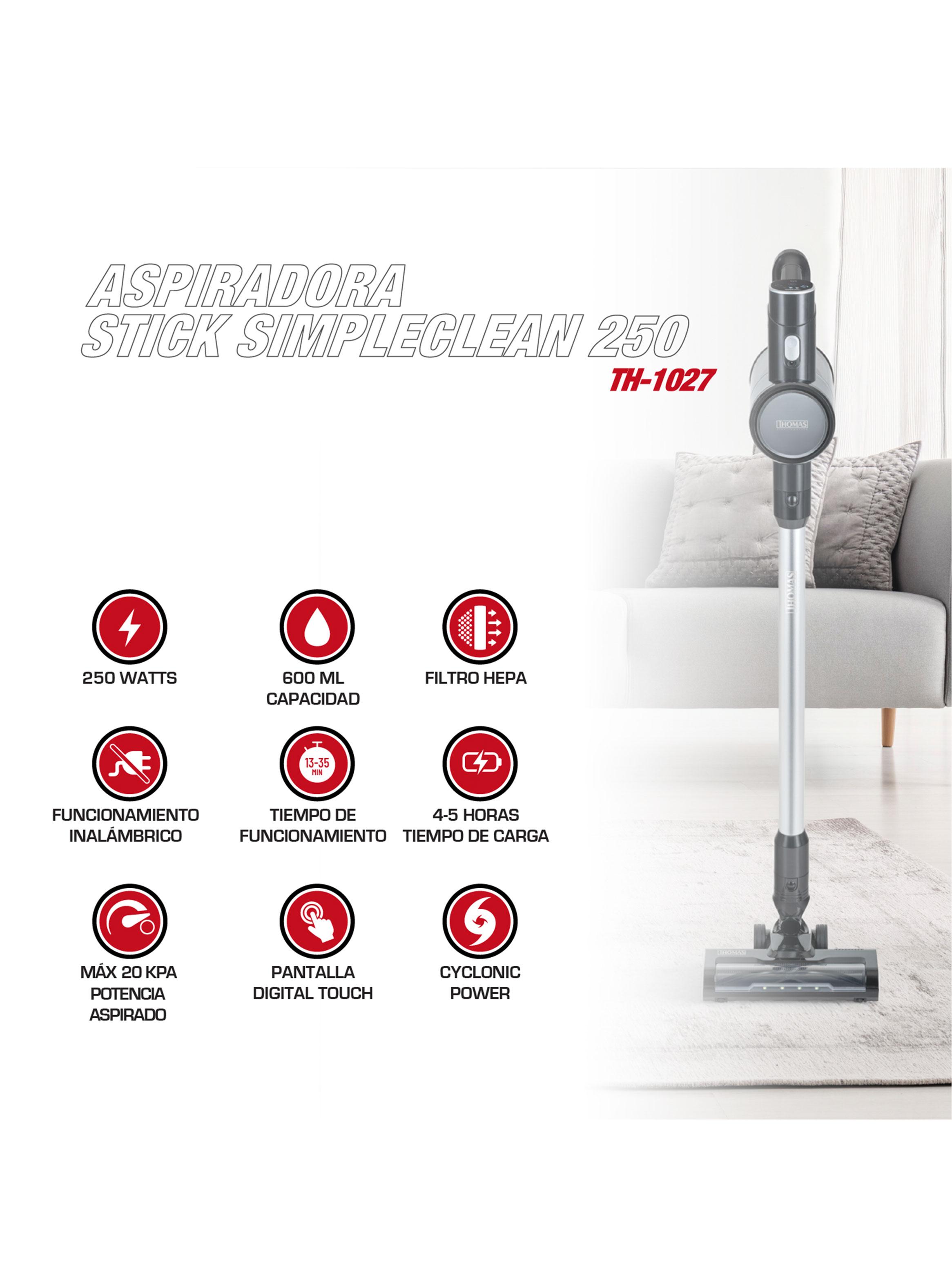 Aspiradora Vertical Stick SimpleClean 250W TH-1027-3