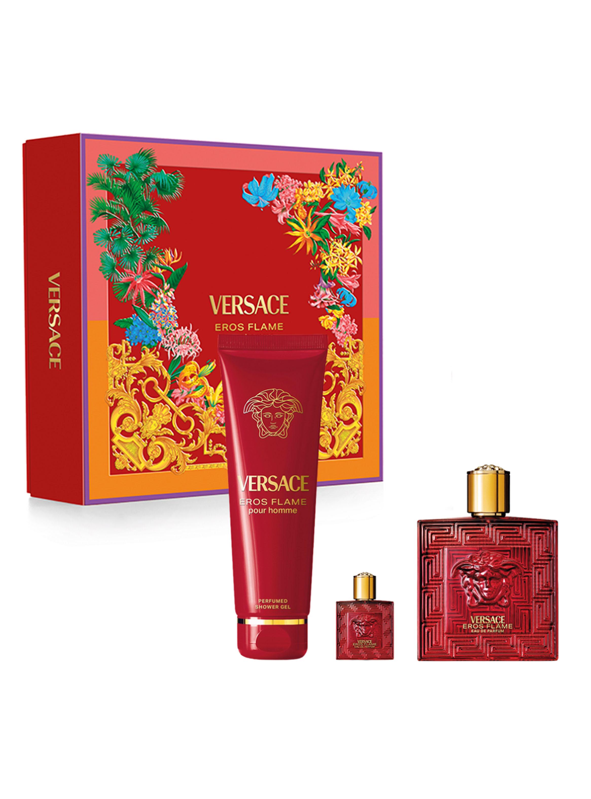 Set de Perfume Eros Flame EDP Hombre 100 ml + Miniatura 5 ml + Shower Gel 150 ml-0