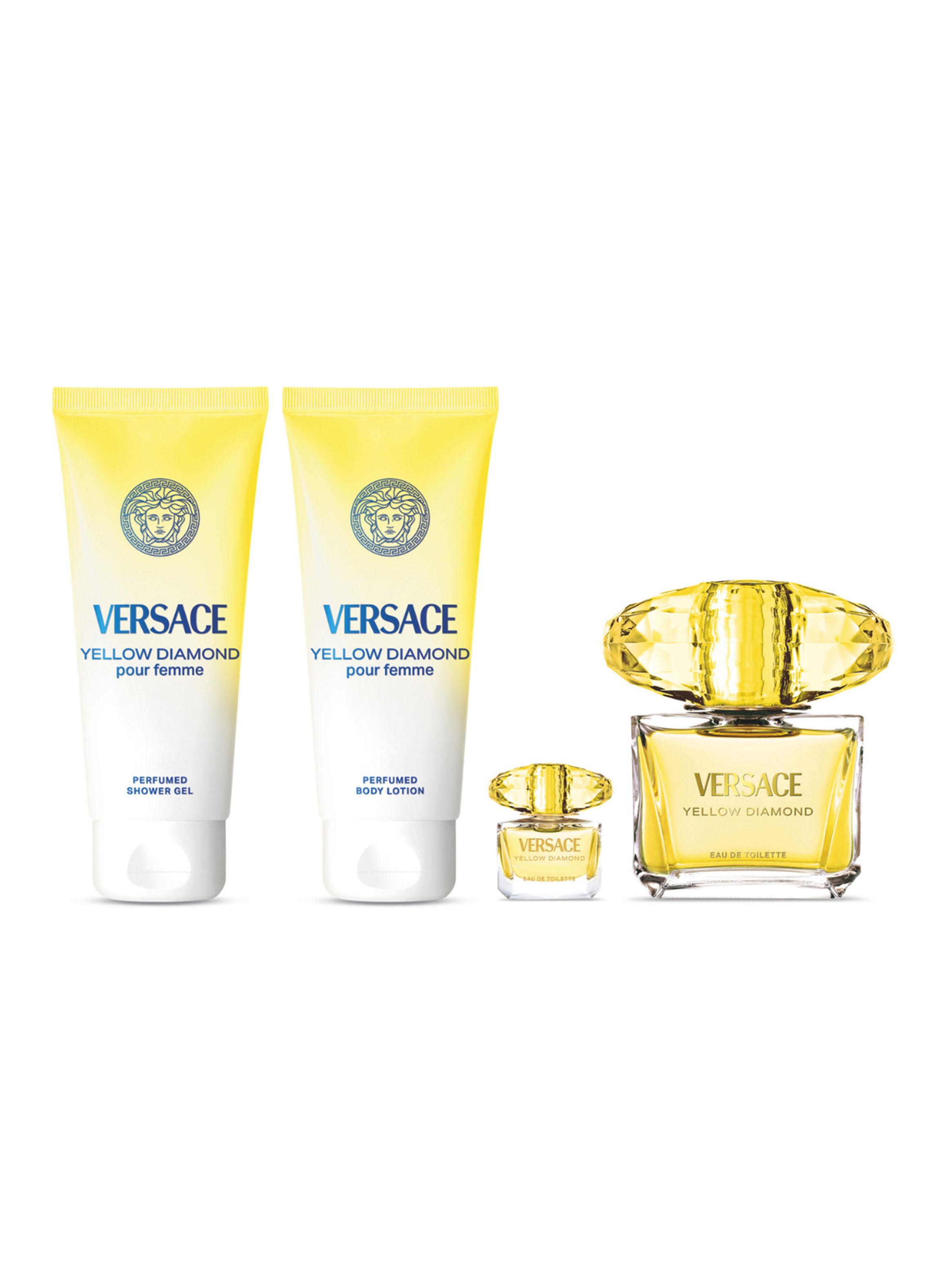 Set Perfume Yellow Diamond EDT Mujer 90 ml + Miniatura 5 ml  + Shower Gel + Body Lotion-1