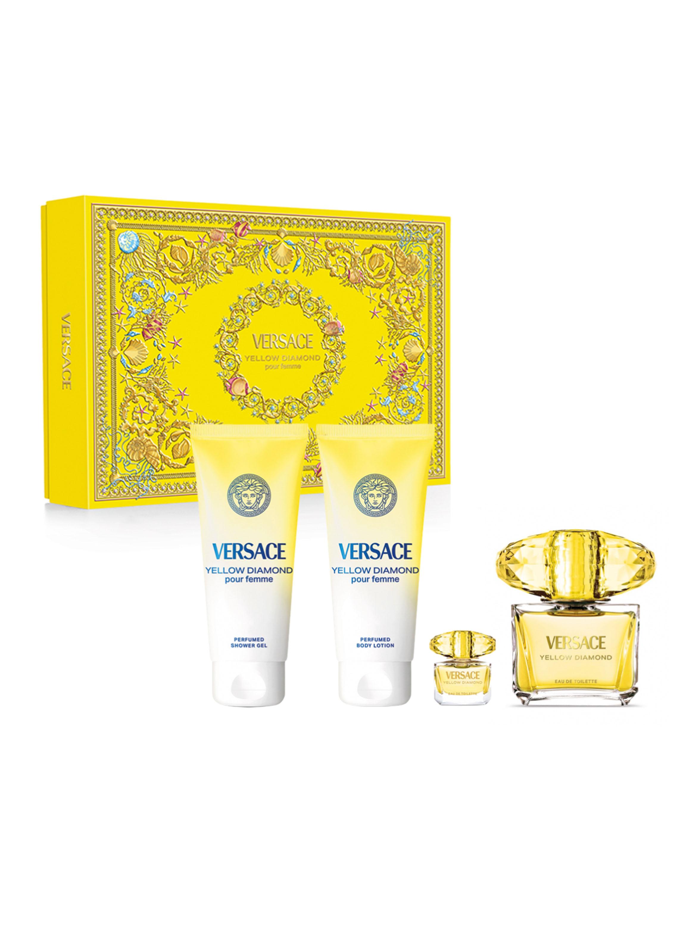 Set Perfume Yellow Diamond EDT Mujer 90 ml + Miniatura 5 ml  + Shower Gel + Body Lotion-0