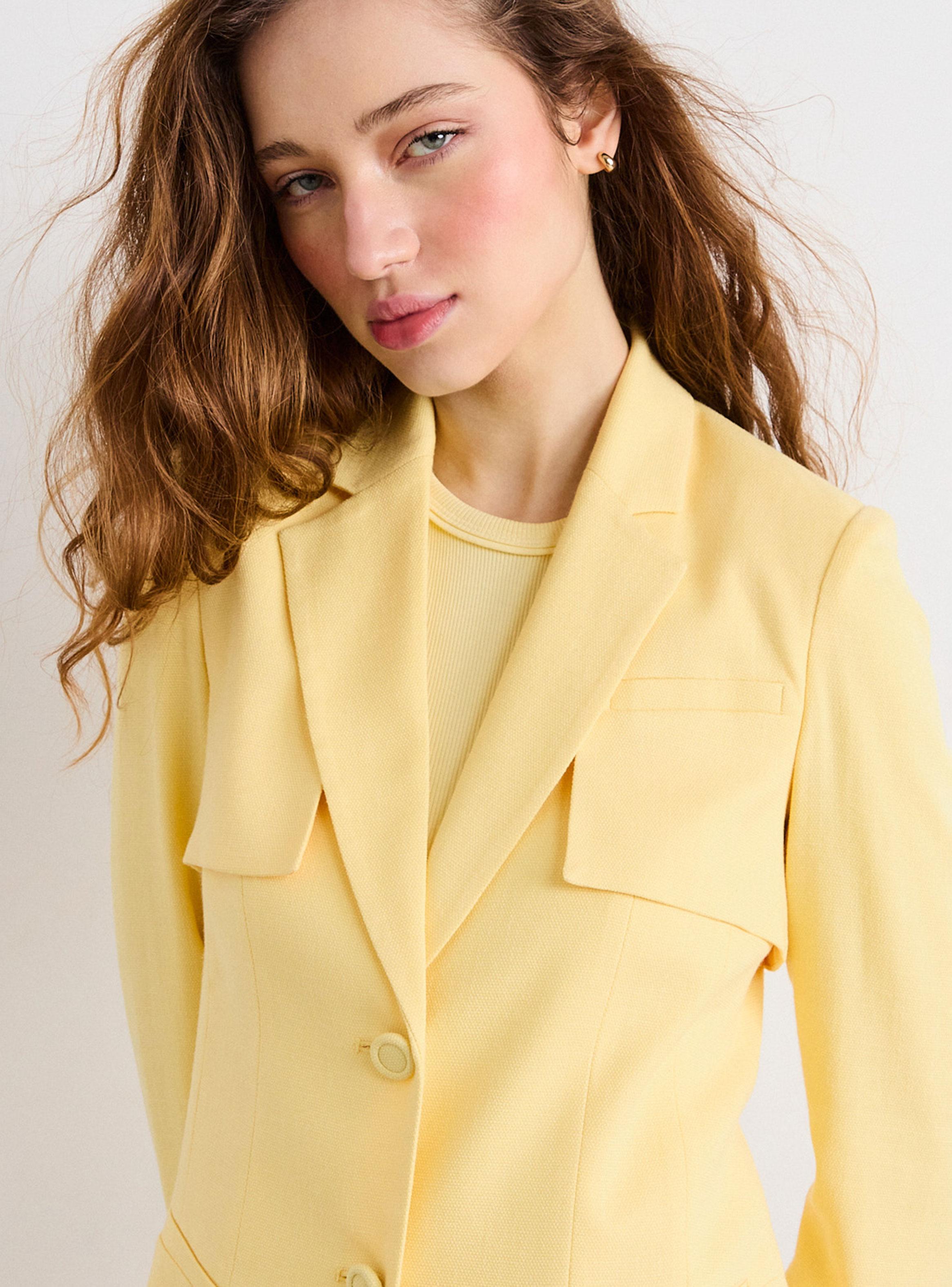 Blazer Liso Entallado de Corte Sastre-3