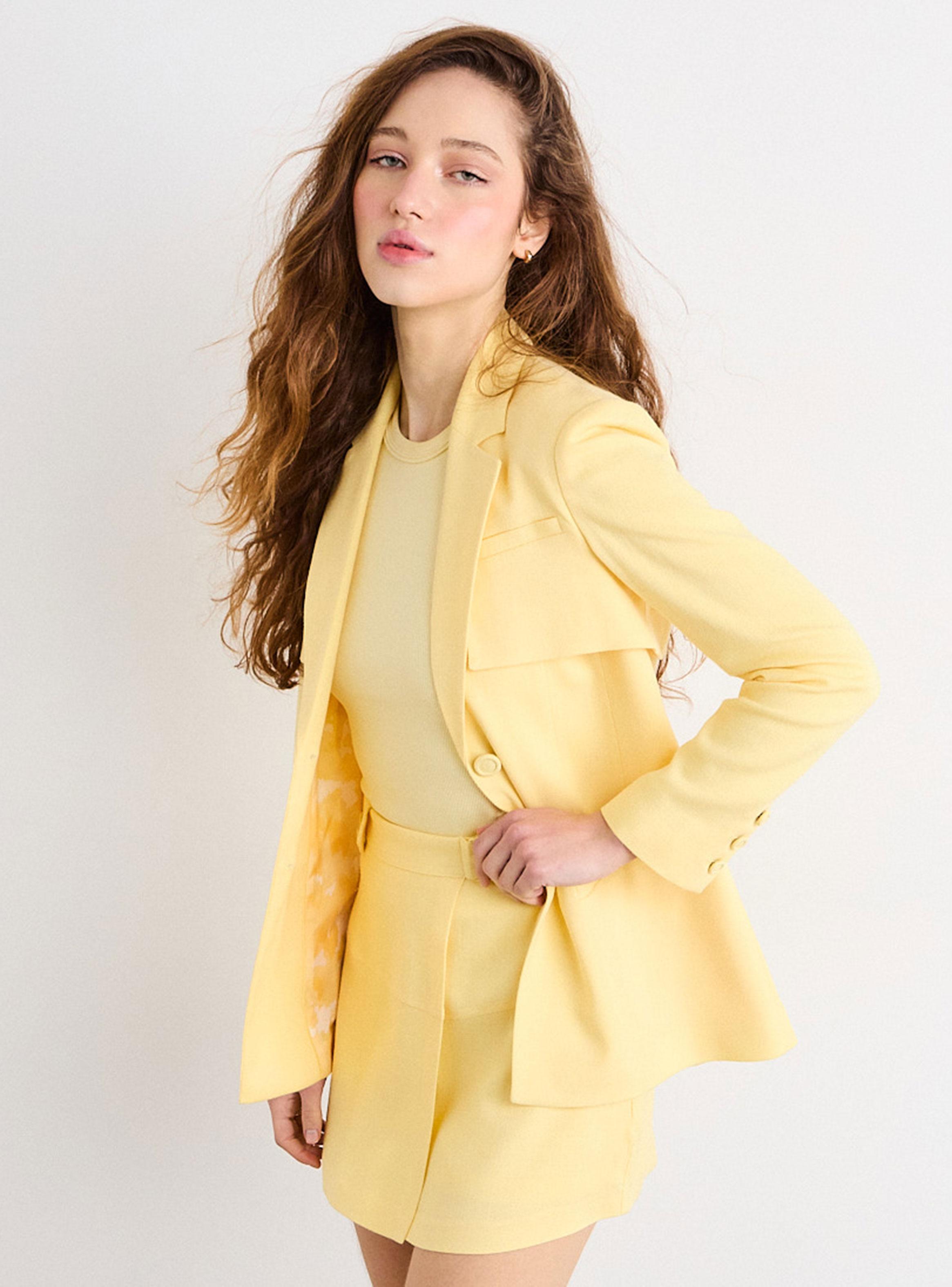 Blazer Liso Entallado de Corte Sastre-2