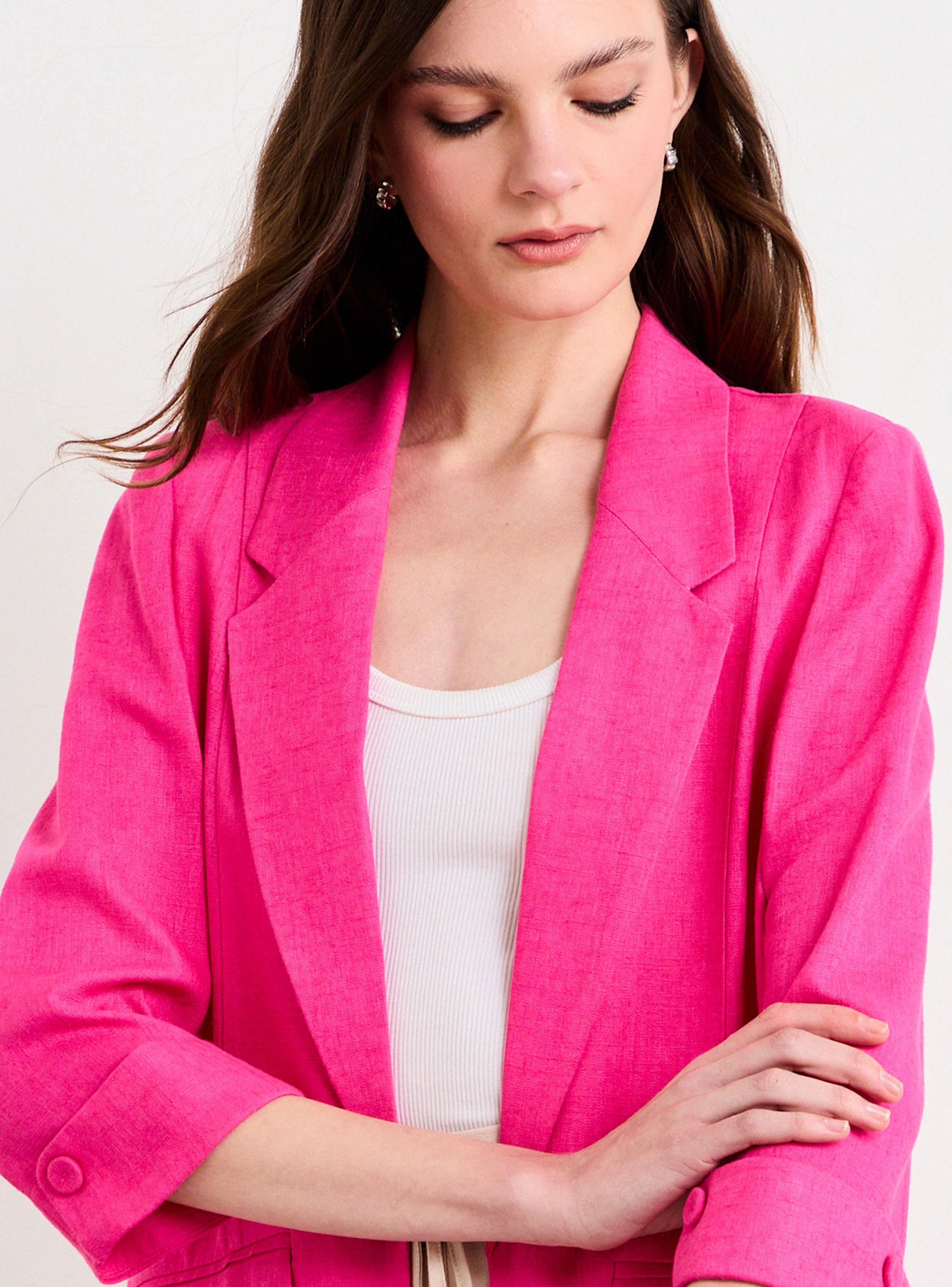 Blazer Liso Sastre de Corte Largo-3