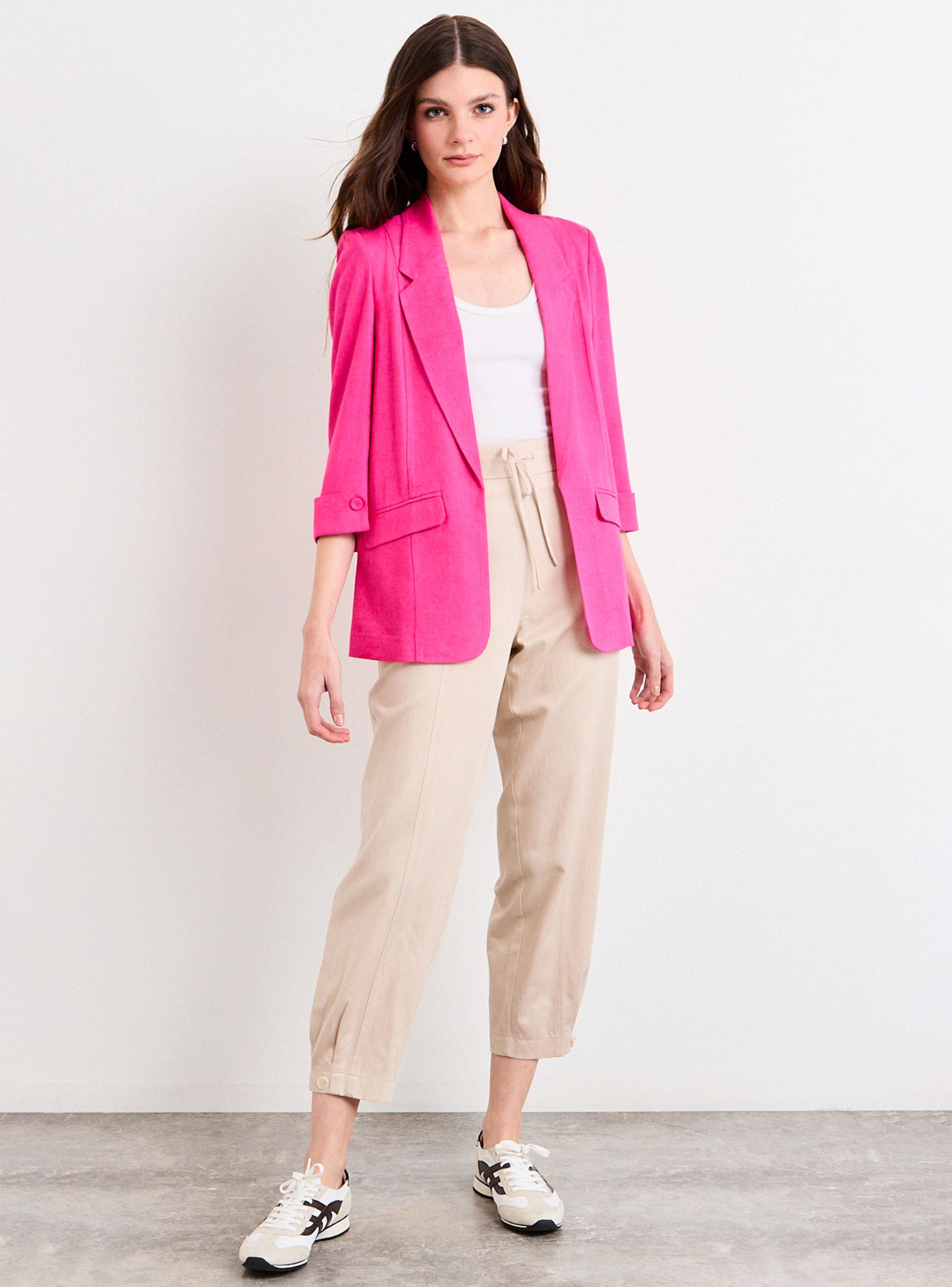 Blazer Liso Sastre de Corte Largo-4