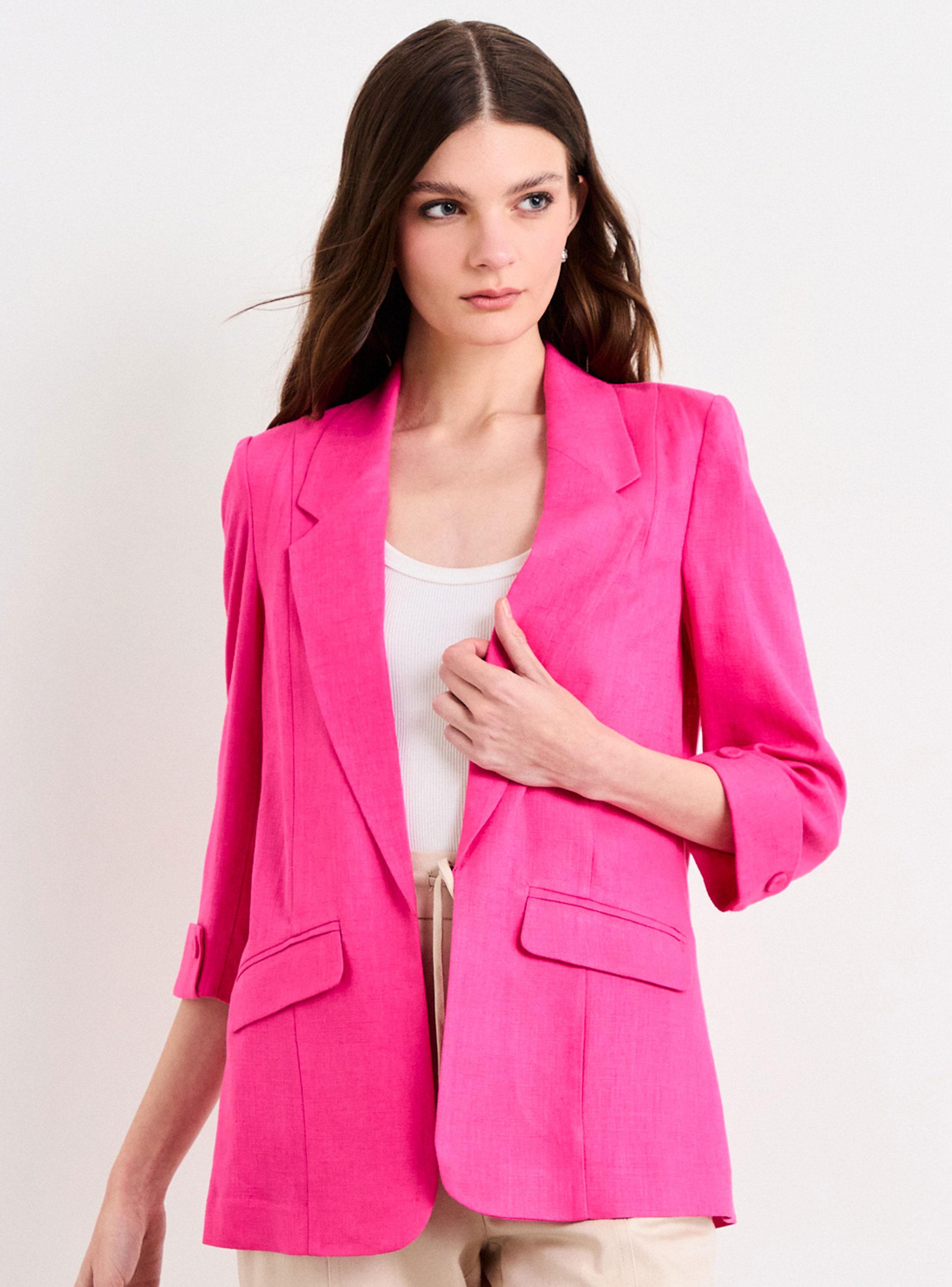 Blazer Liso Sastre de Corte Largo-0